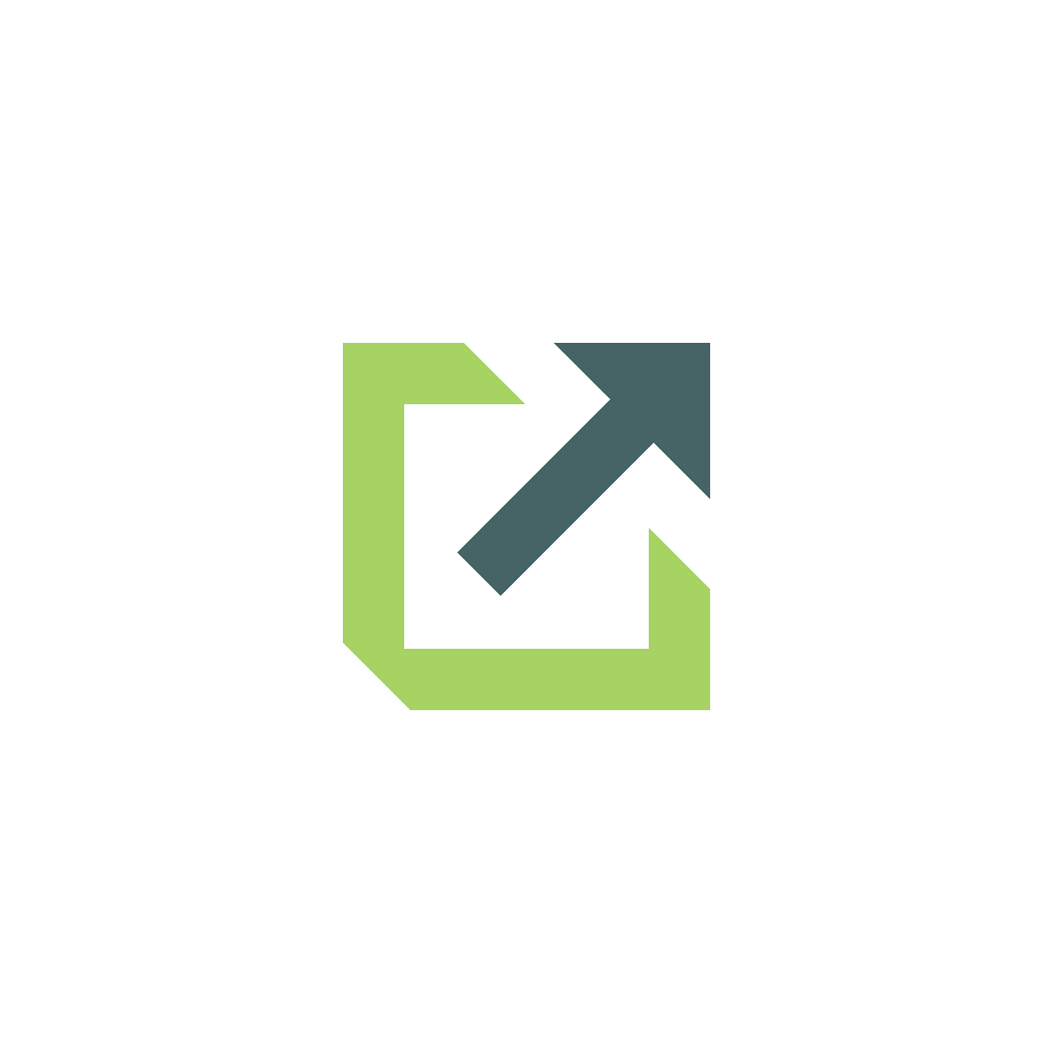 external link icon with arrow and box, open in new window flat i