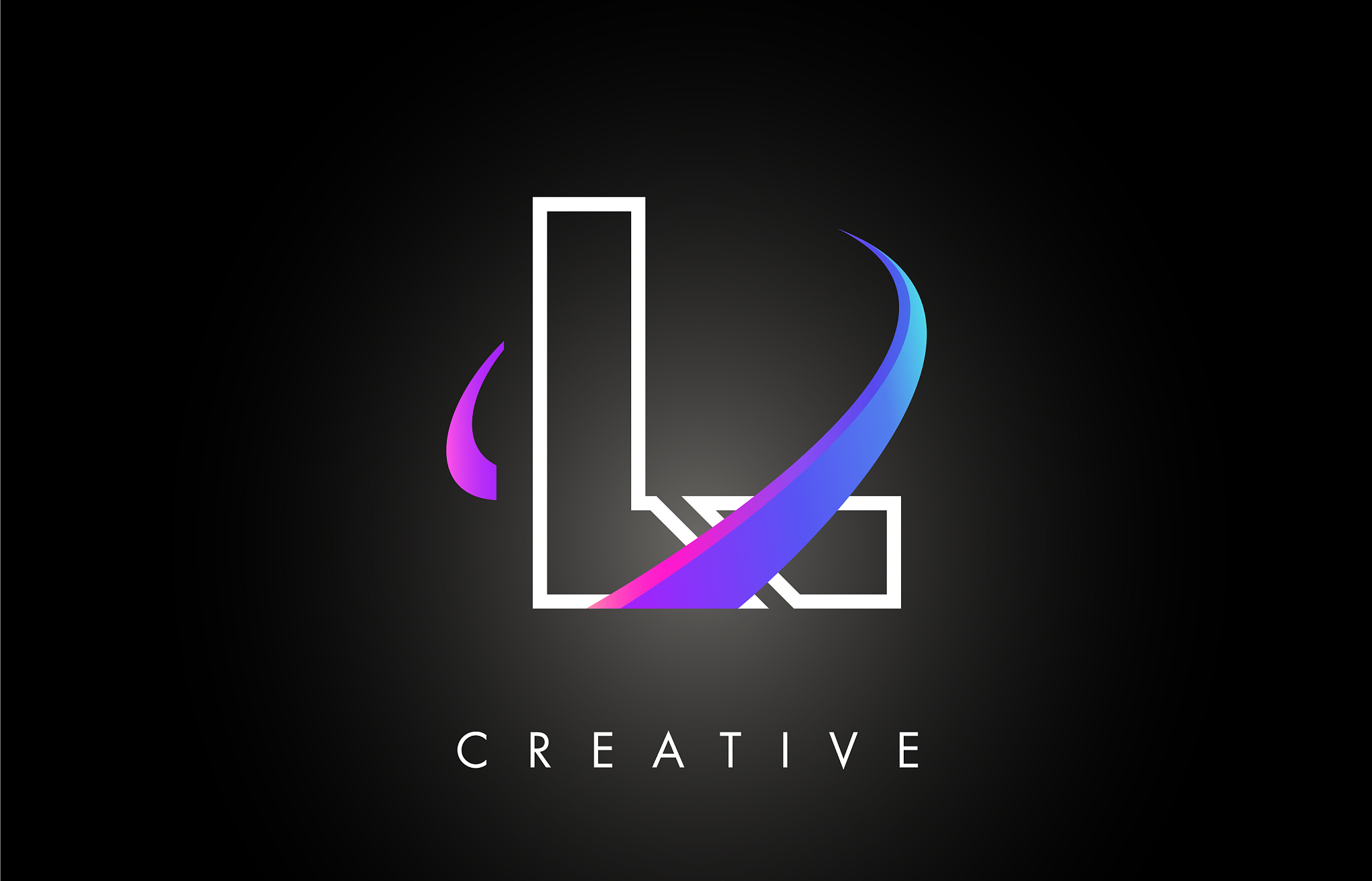 l trendy modern letter logo design monogram and