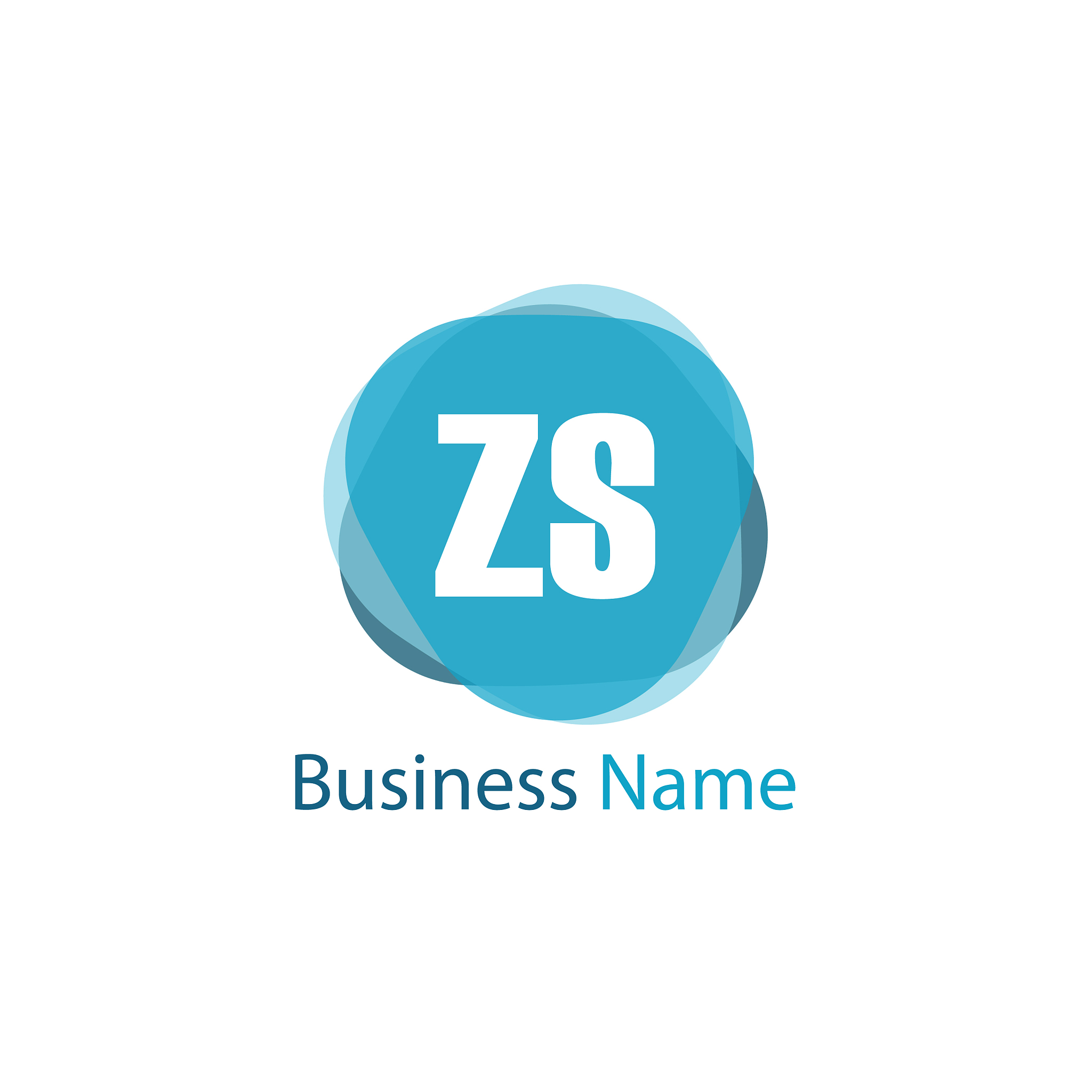 initial letter zs logo template design