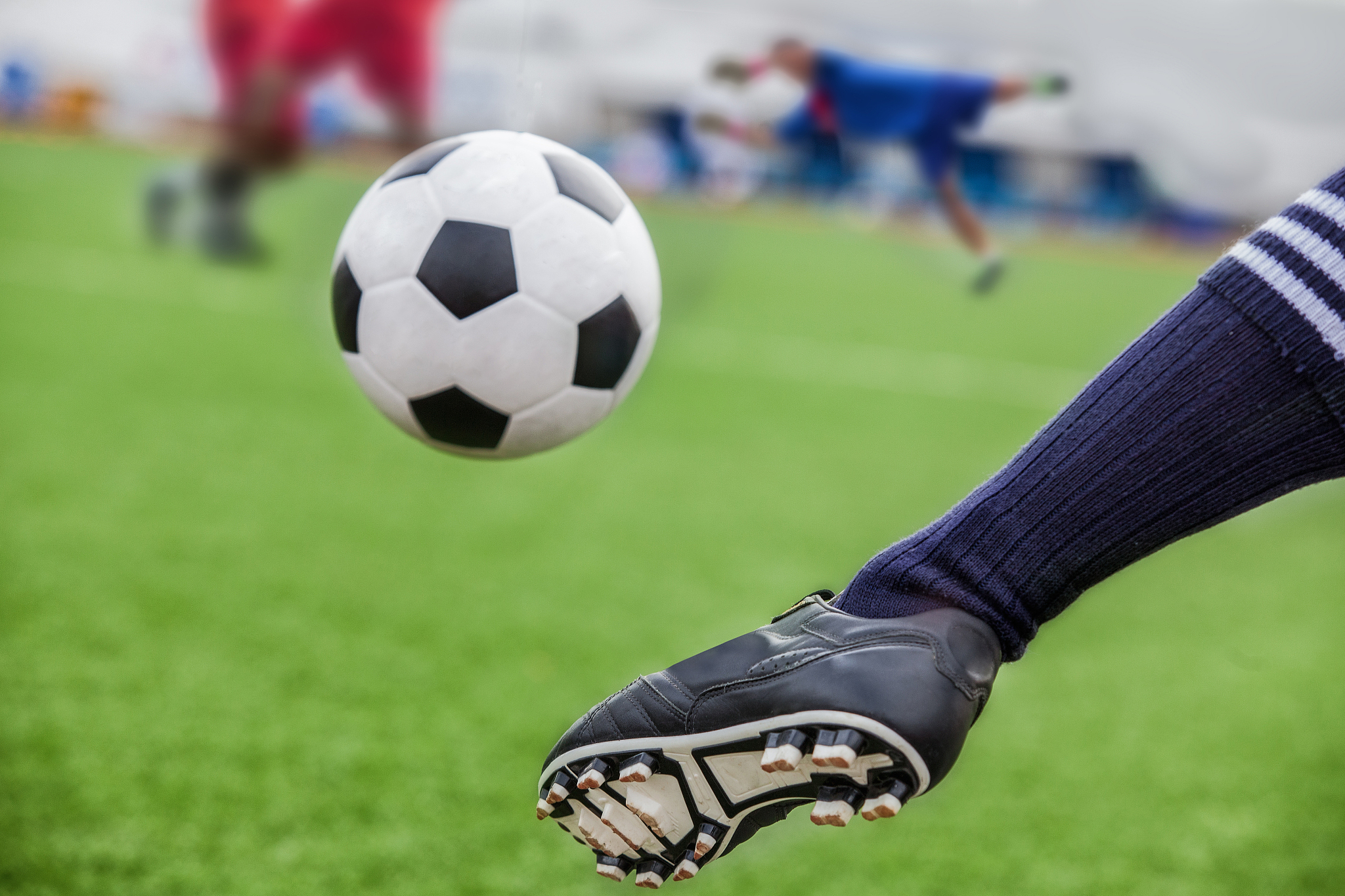 kick soccer ball