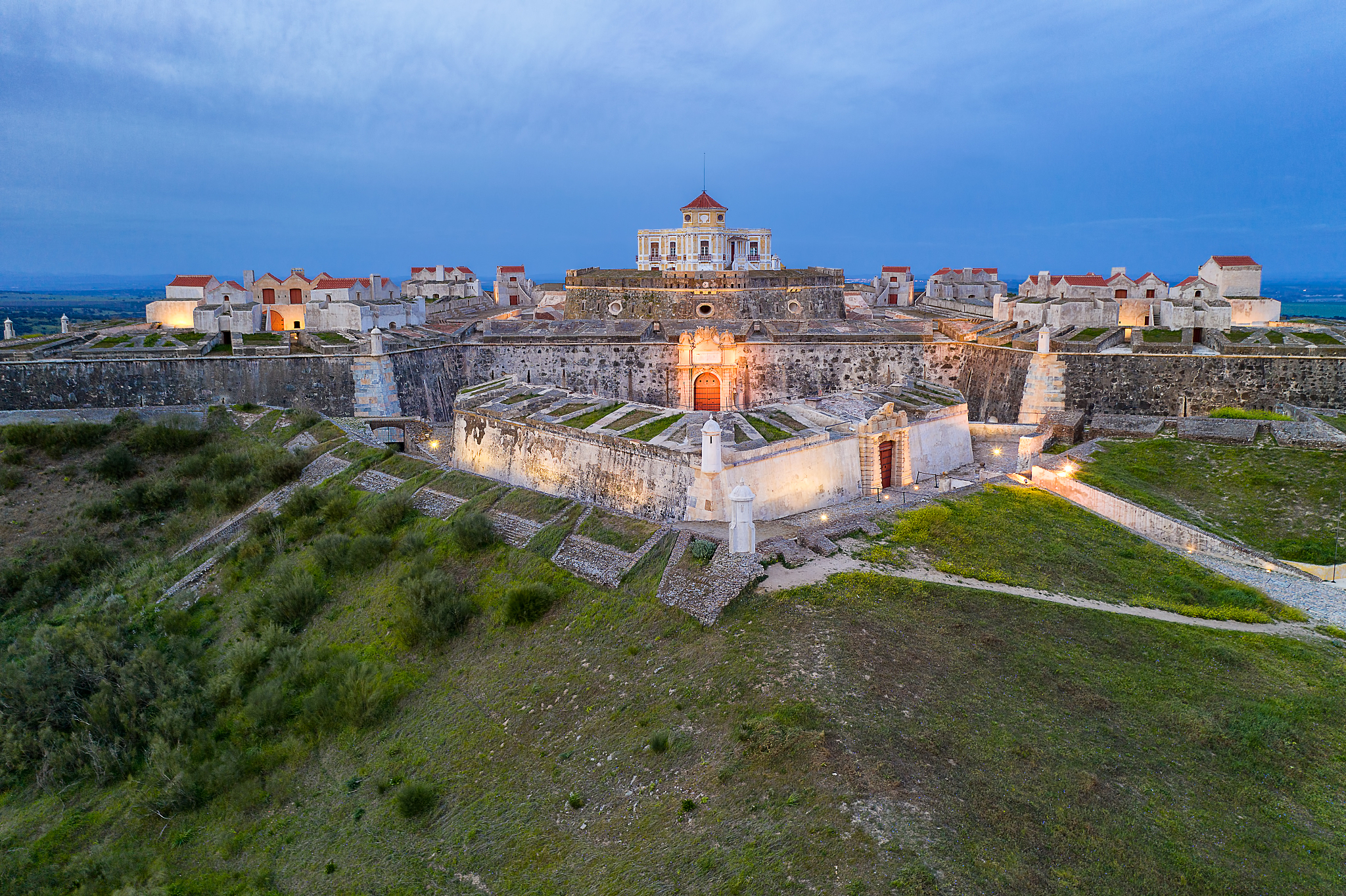 elvas fort drone aerial view of forte nossa senhora da graca in 