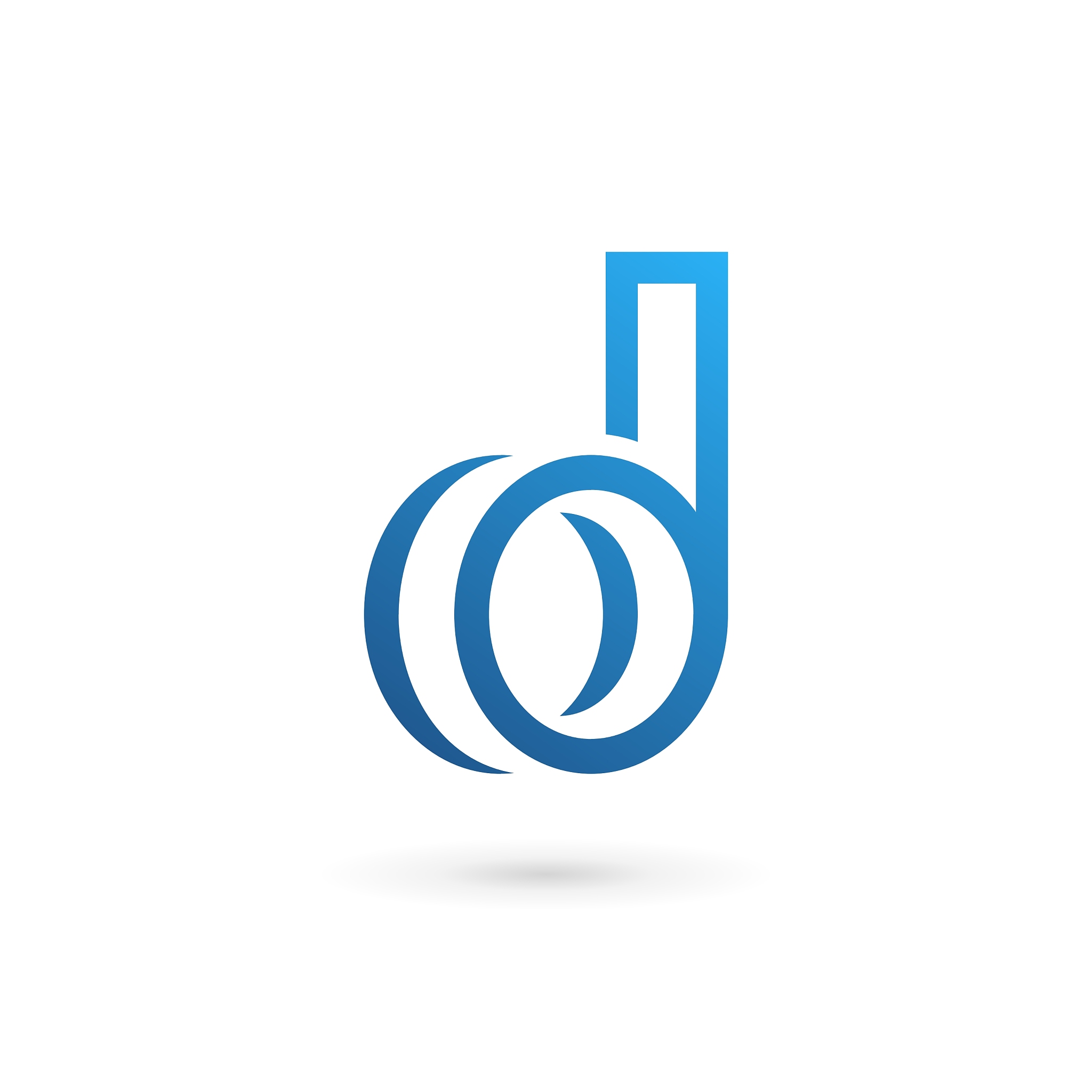 letter d logo icon design template elements