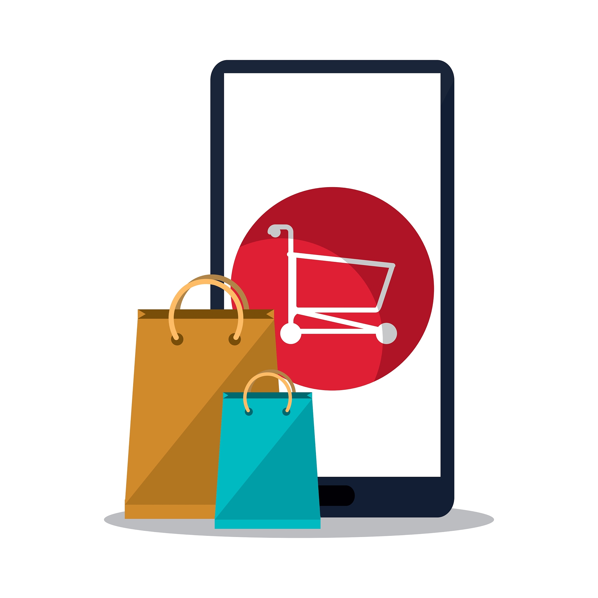 smartphone and shopping online design