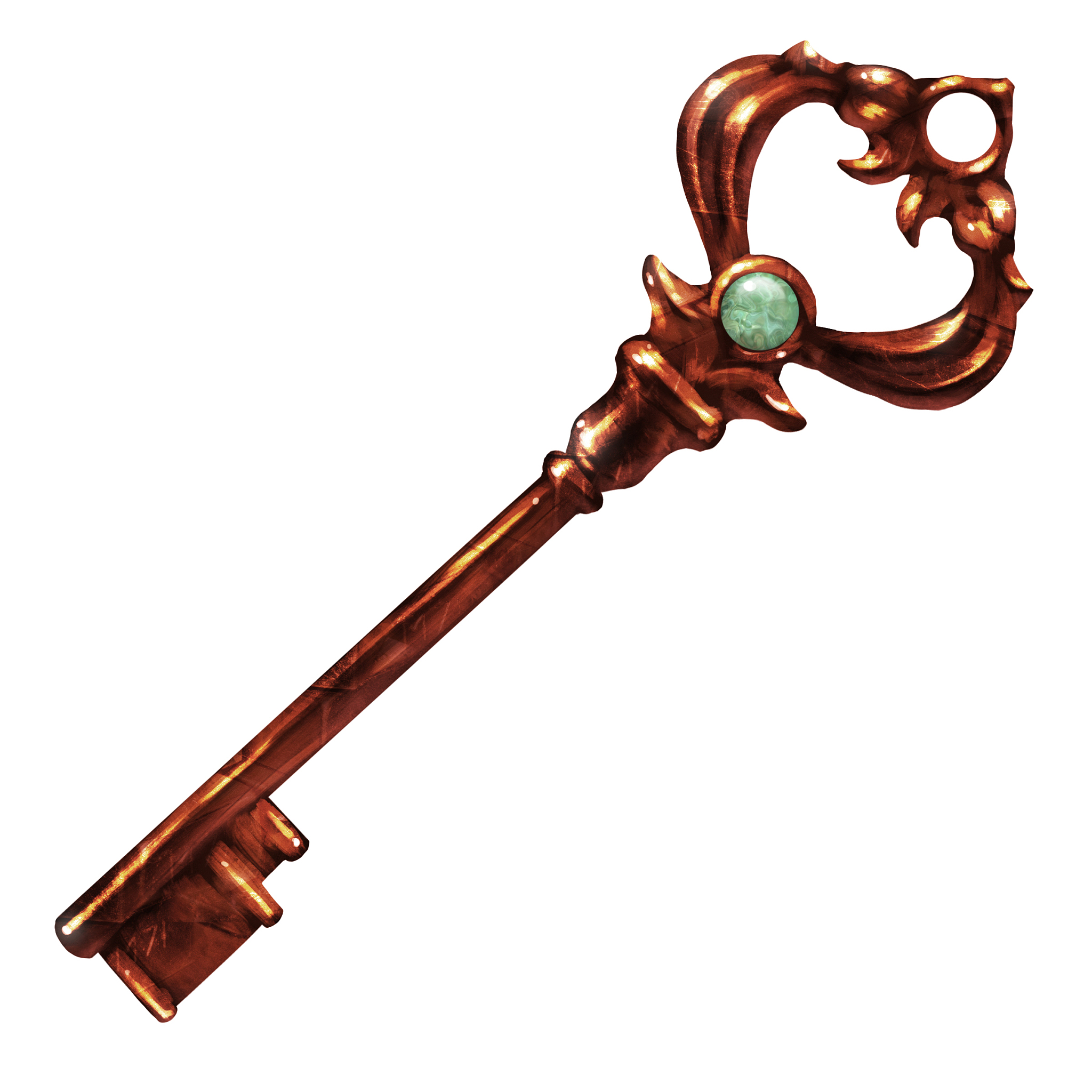 illustration of antique key