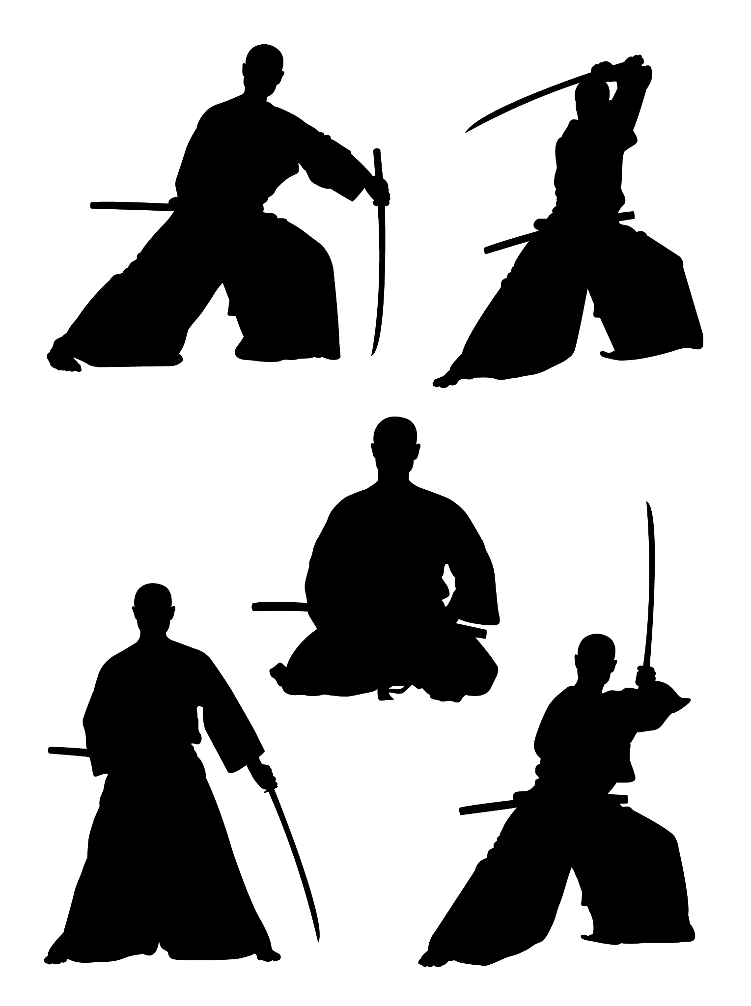samurai gesture silhouette 01