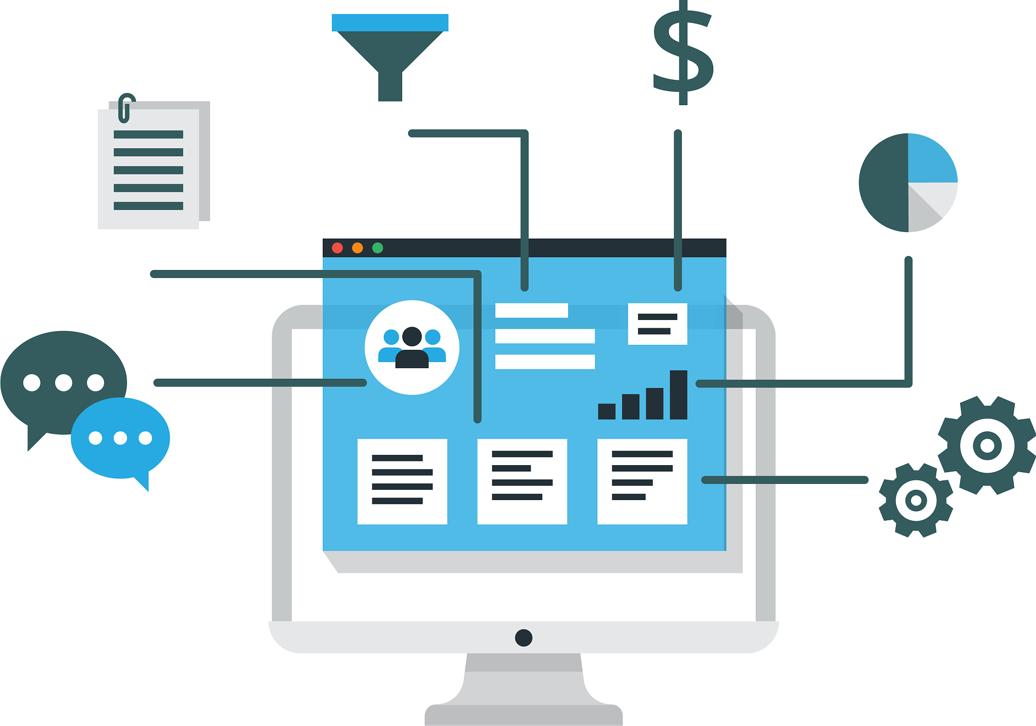 organization of data on work with clients crm