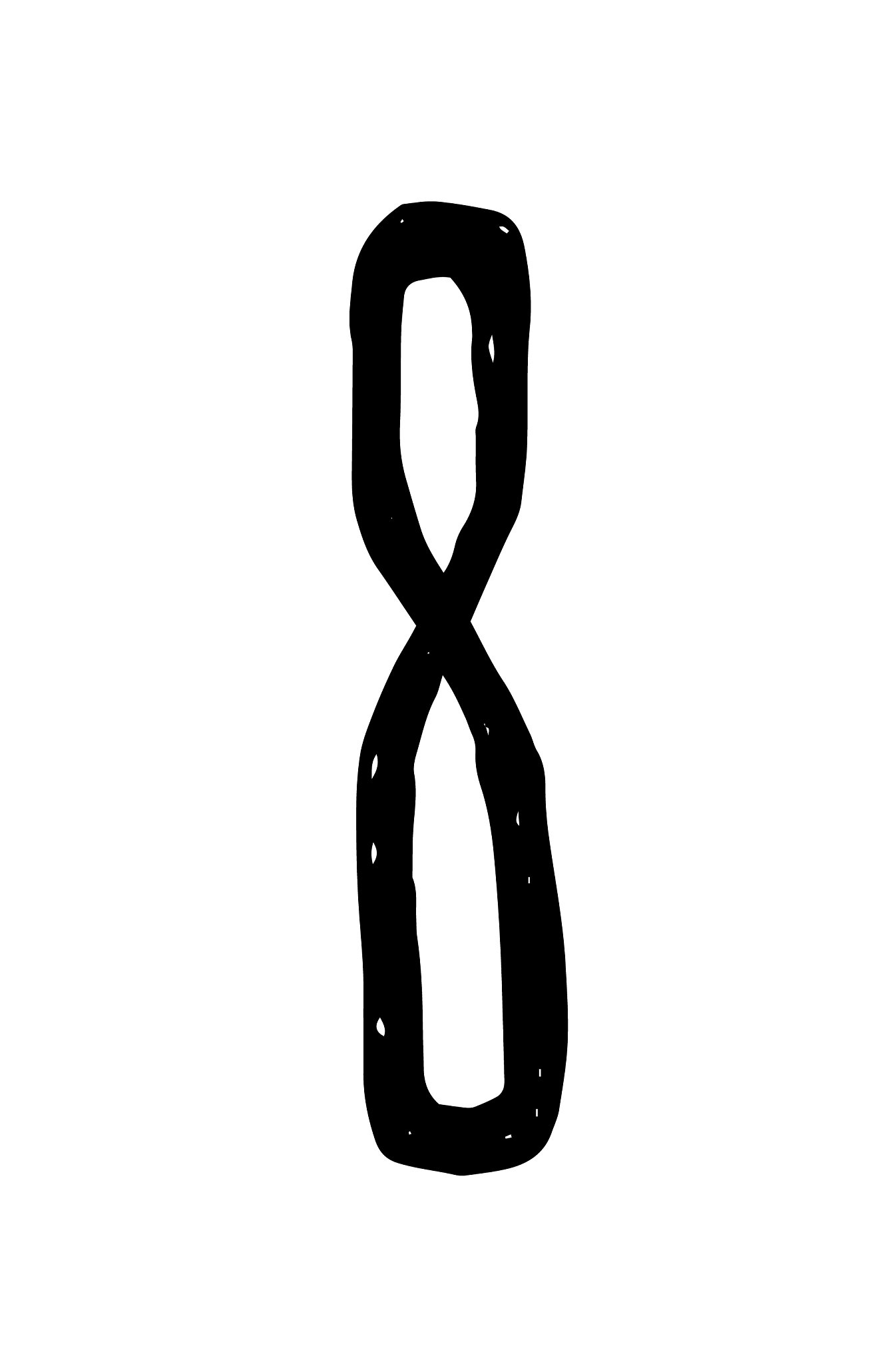 bright arabic numeral linear contour figures