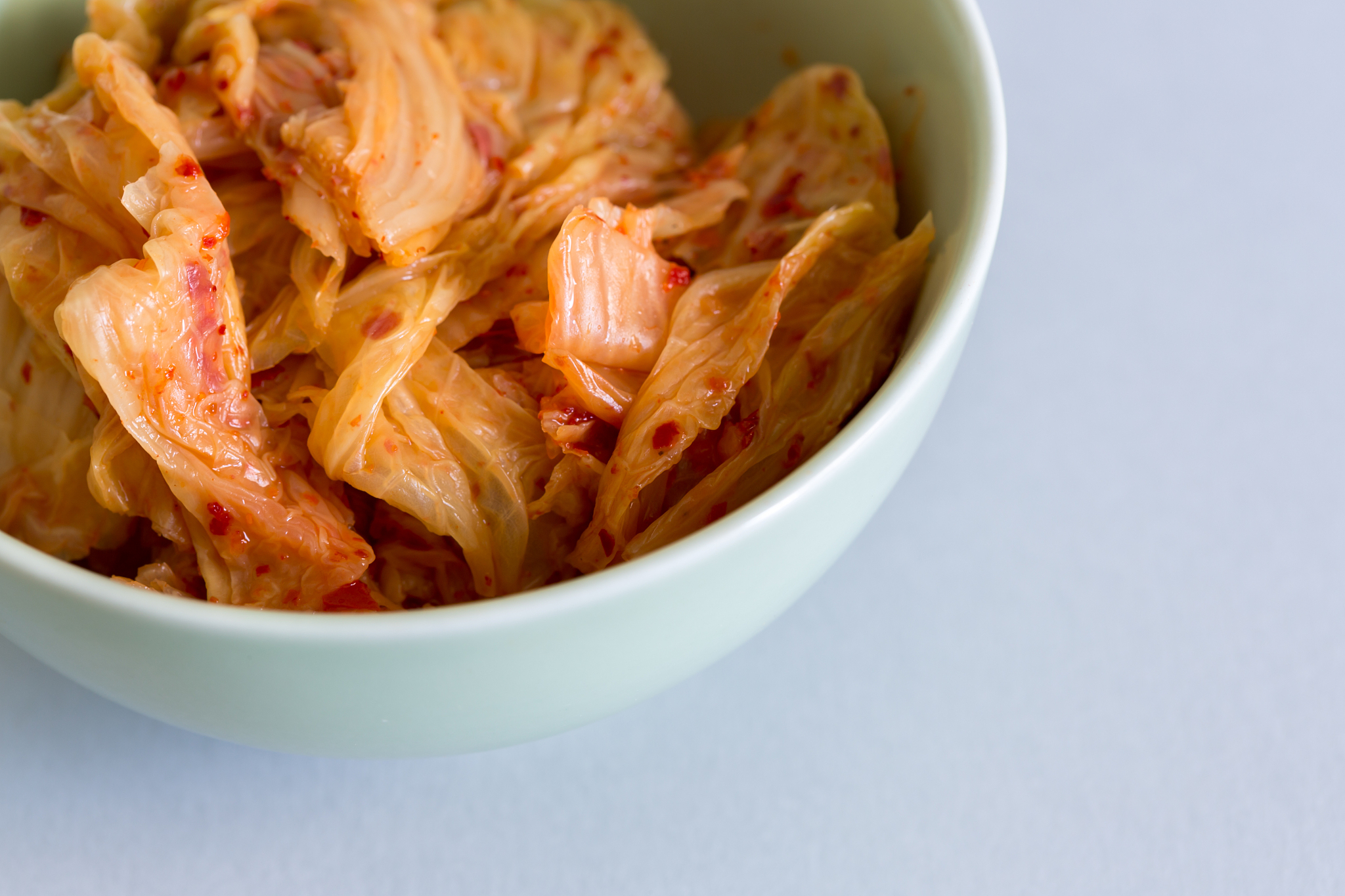 cabbage kimchi in the bowl, very popular korean traditional ferm