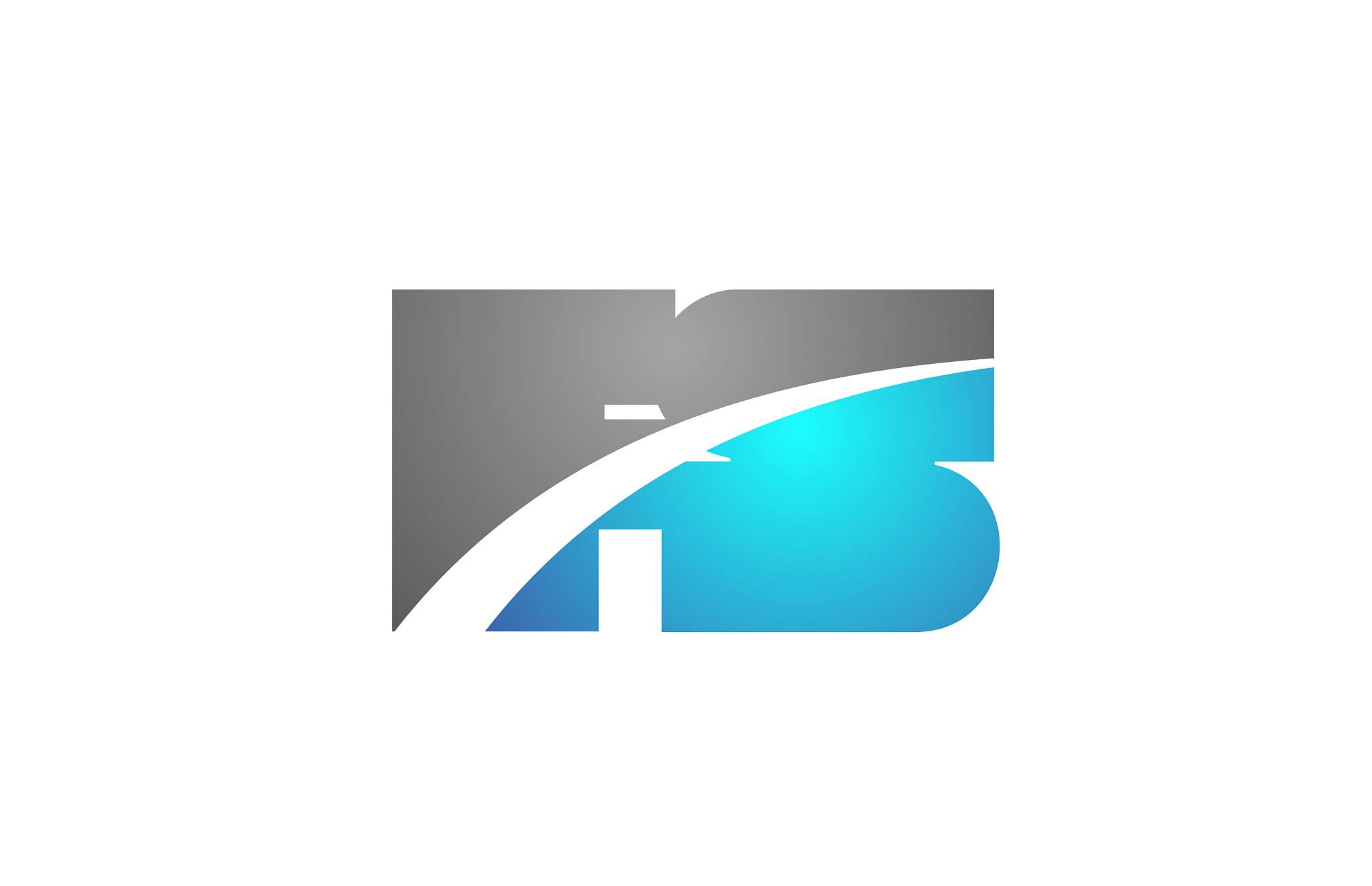 alphabet letter fs f s logo company icon design