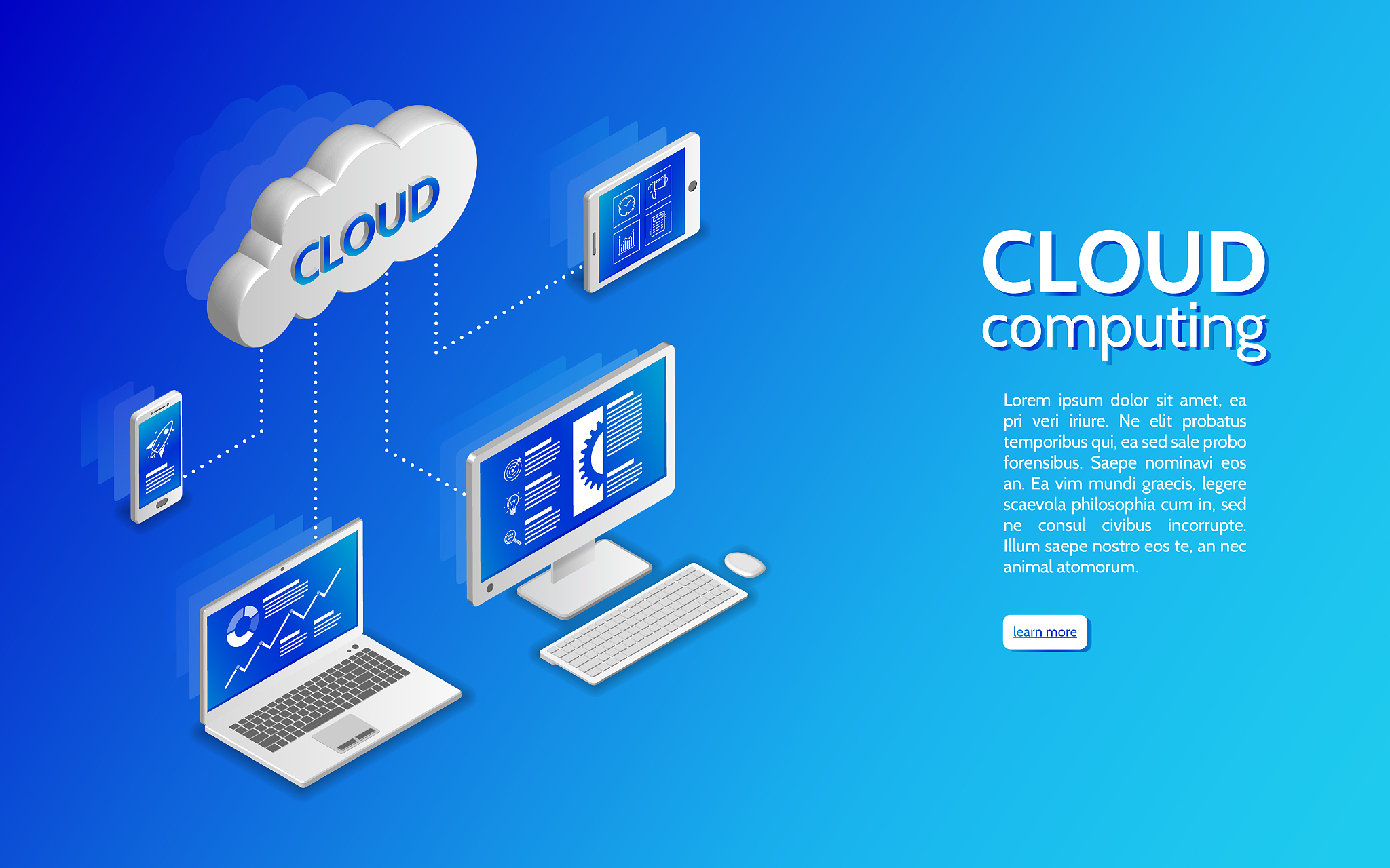cloud technology computing concept