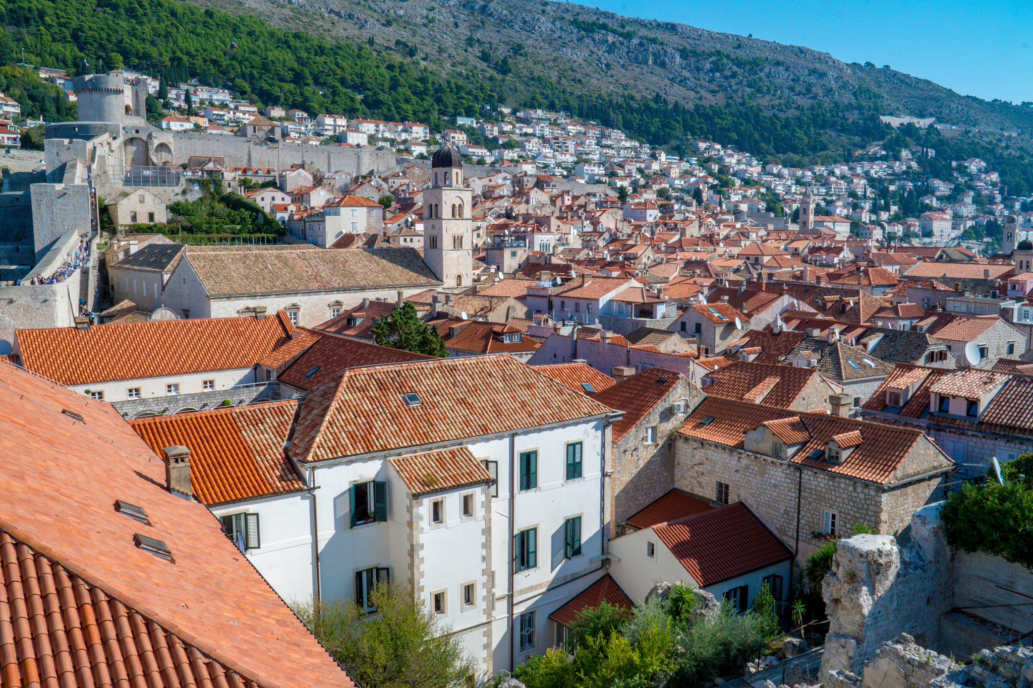 roofs of old town dubrovnik, croatia