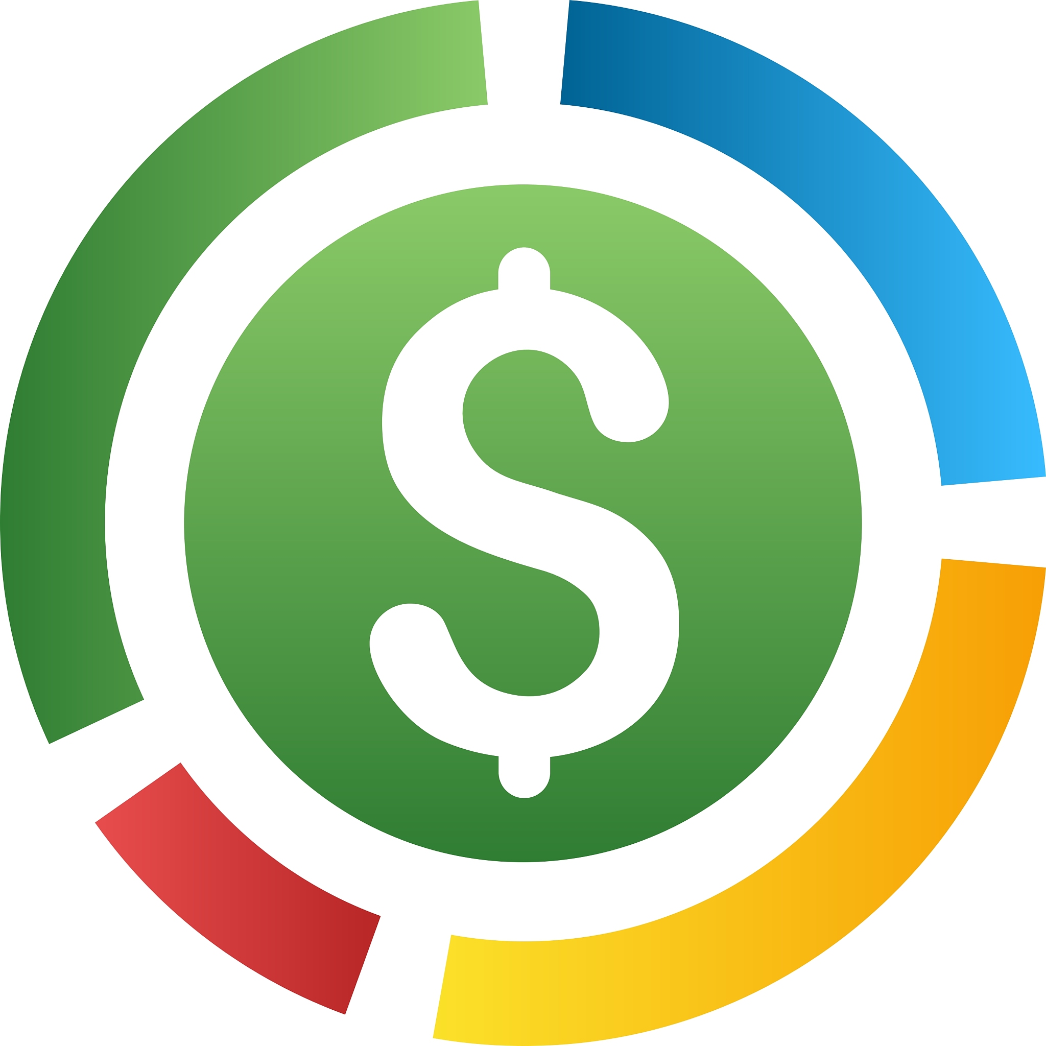 financial diagram gradient icon