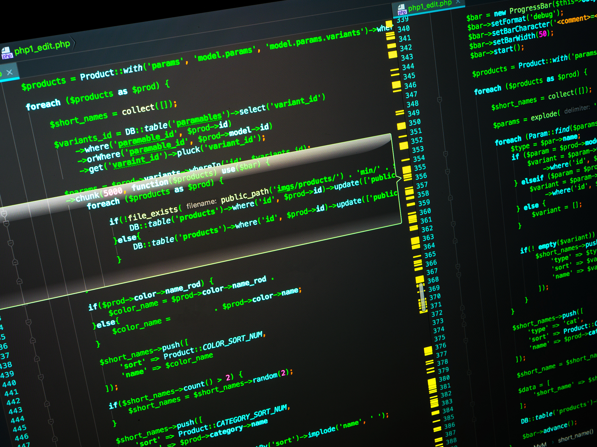programming. web developing on the php language. php on black ba