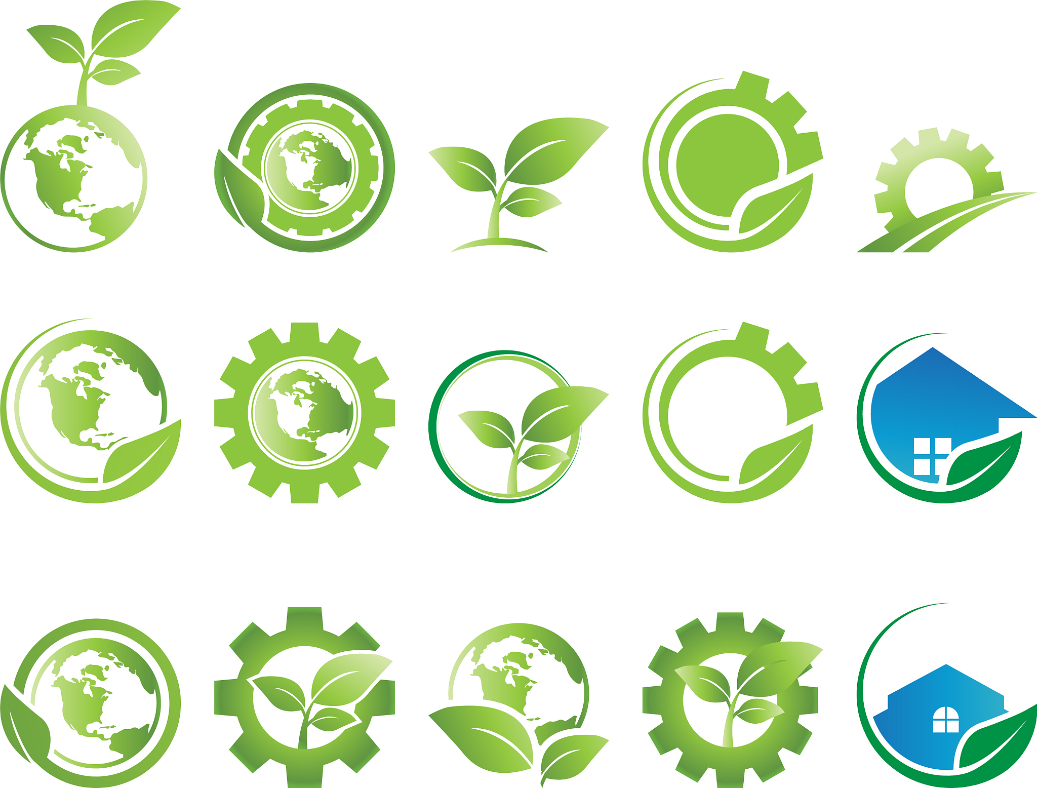 collection of environement logo
