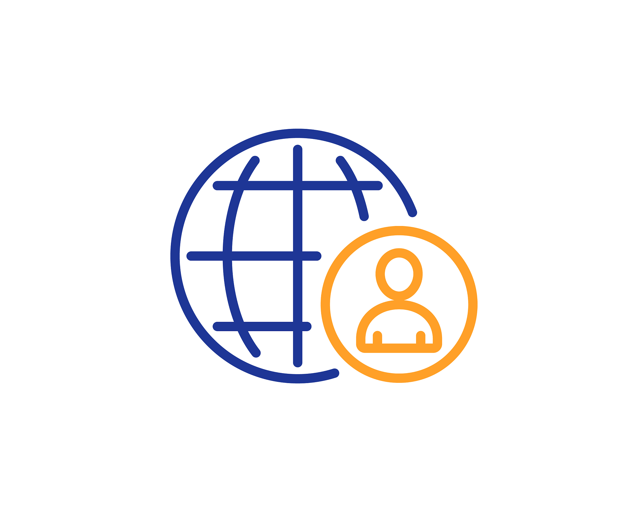 international business recruitment line icon
