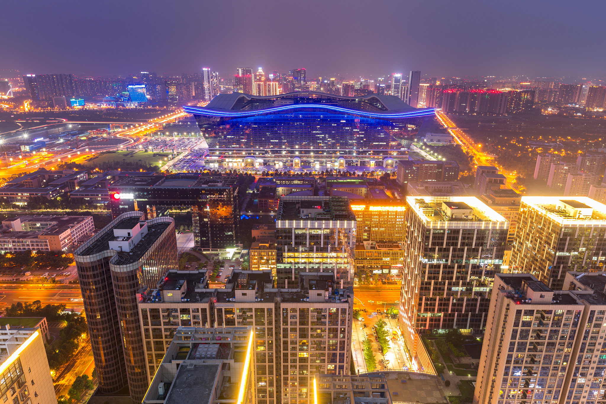 成都环球中心夜景