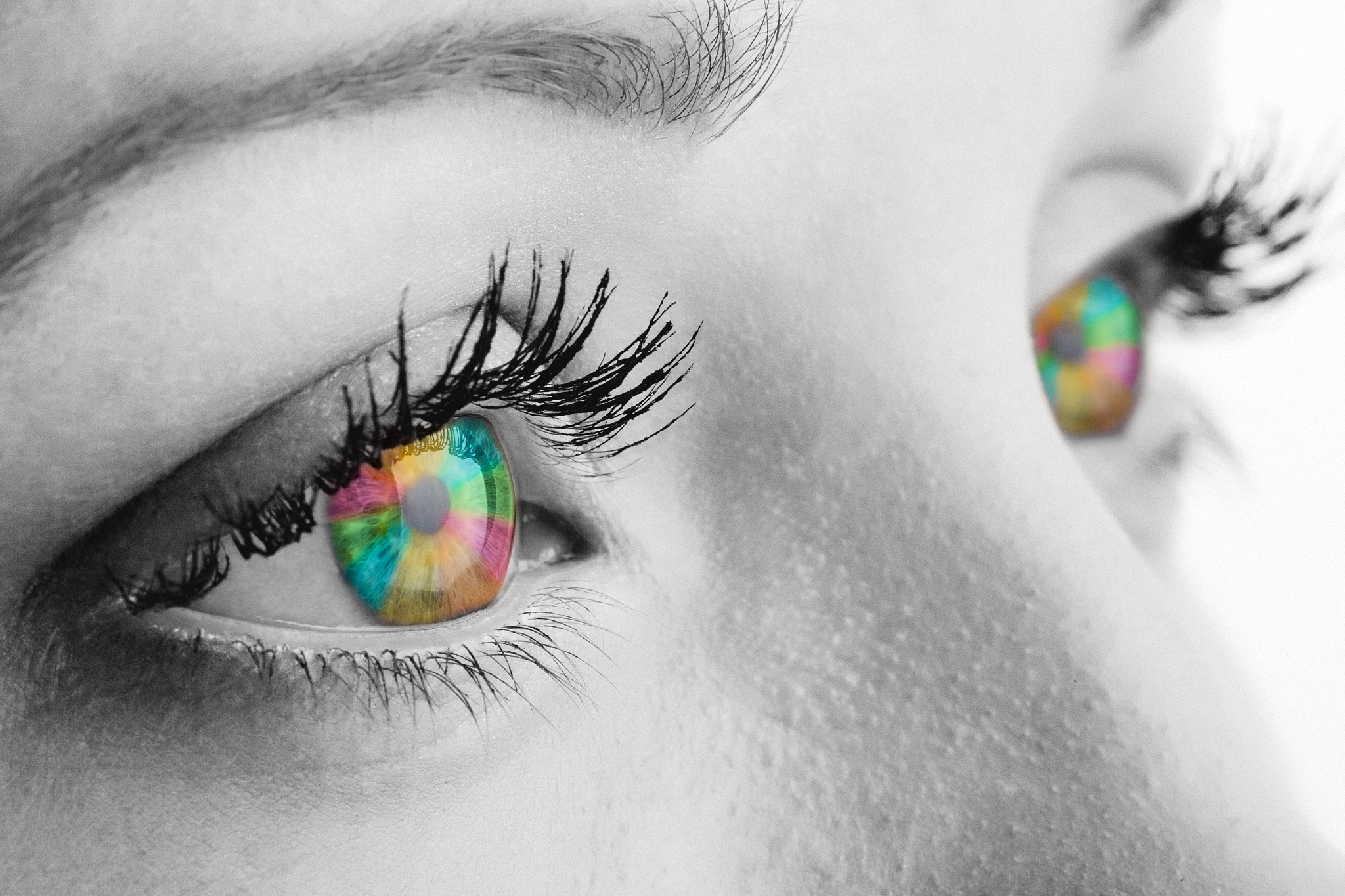 rainbow color eyes