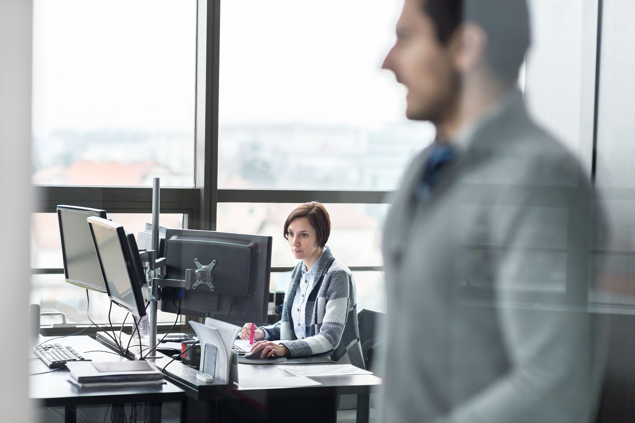 personal assistant working in corporate office.