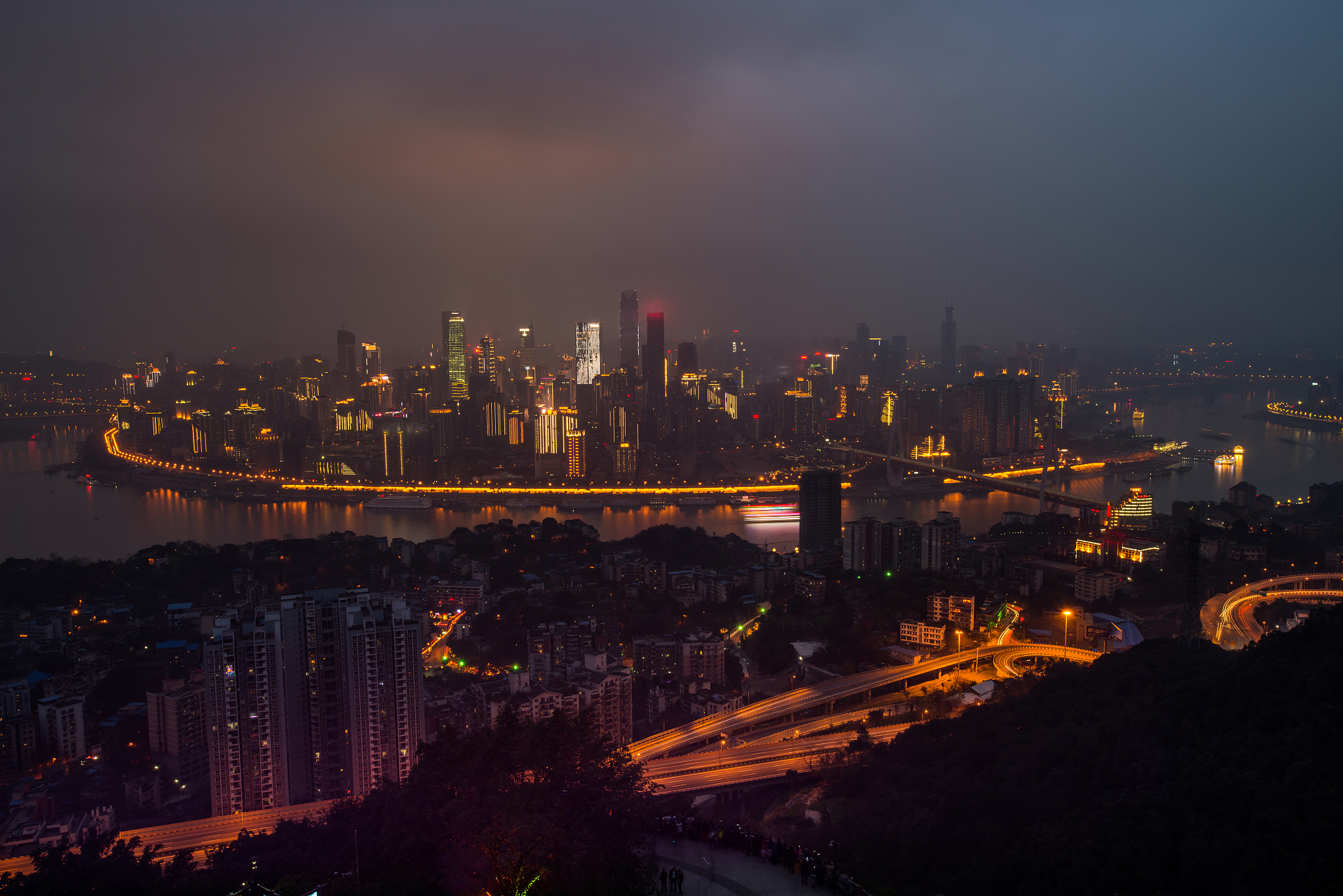 重庆城市建筑夜景