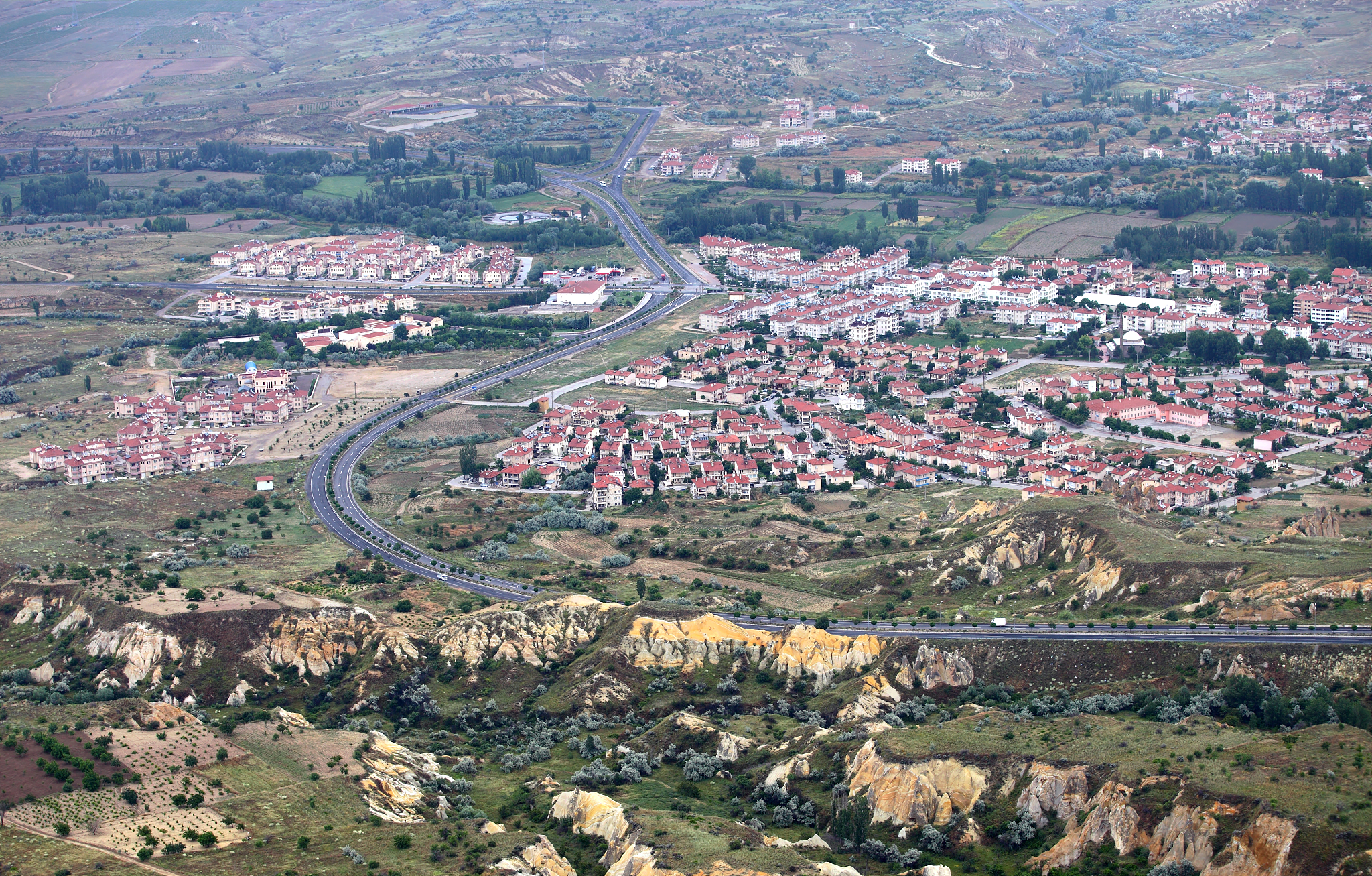 aerial view of city
