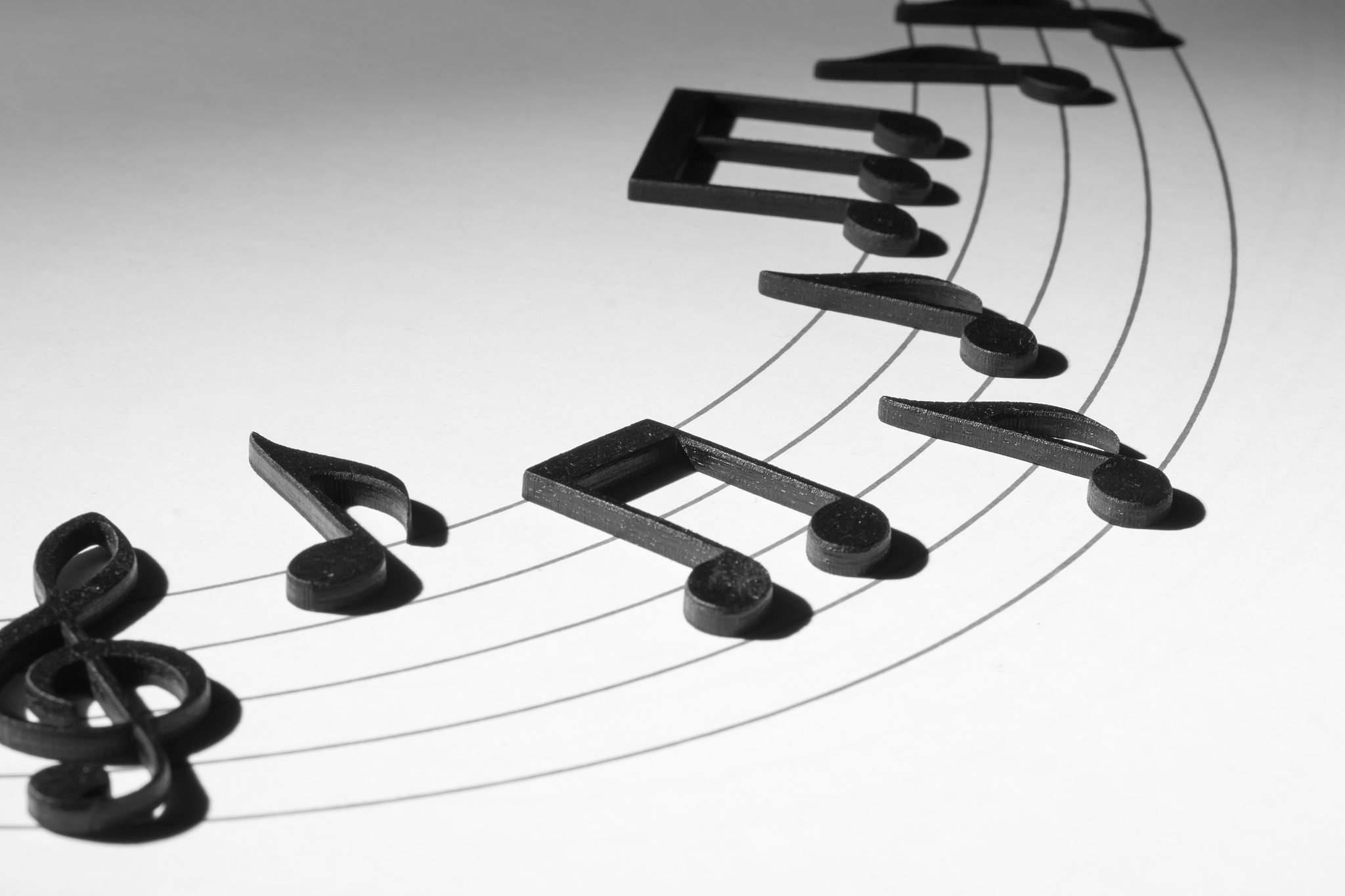 black musical notes