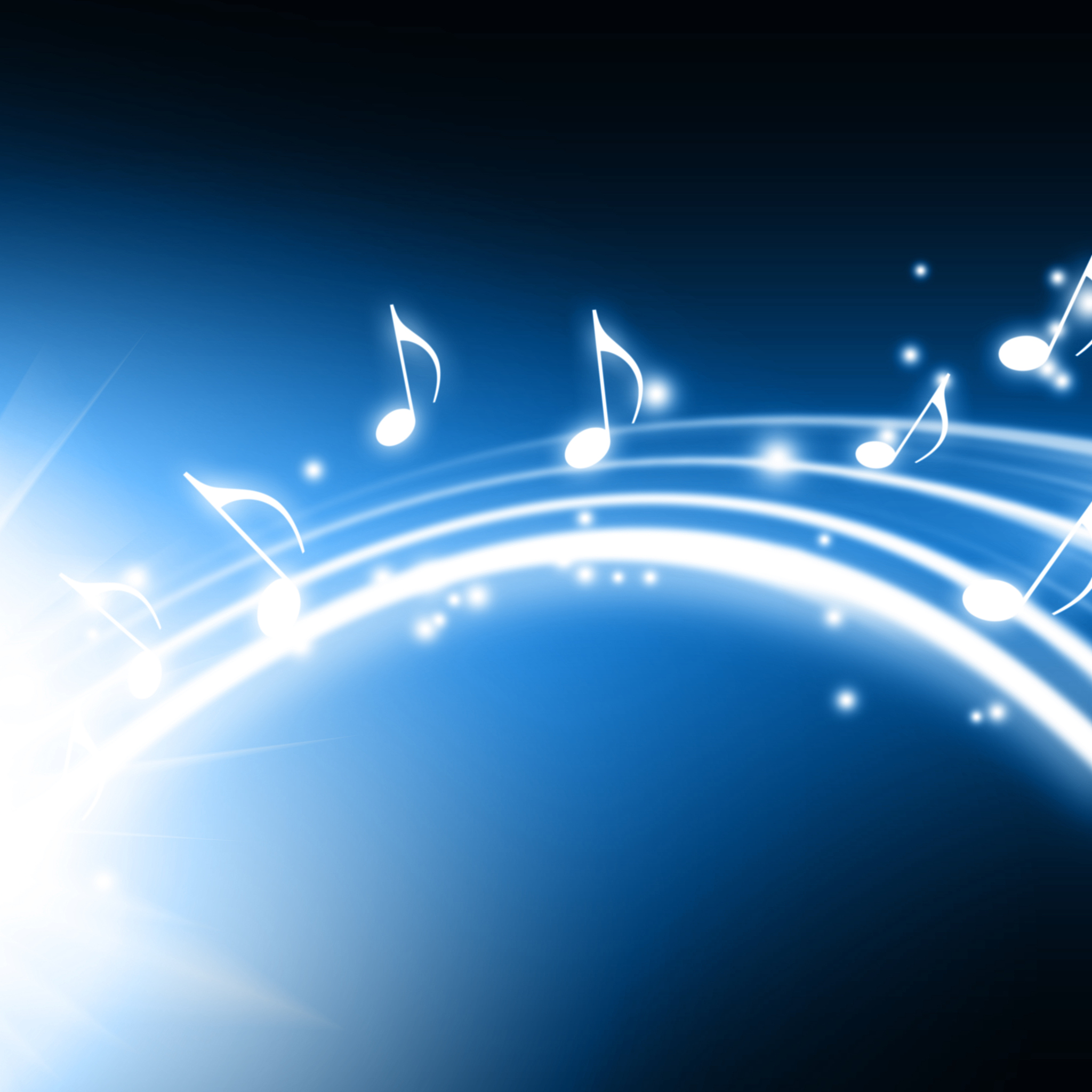 glowing background with musical notes