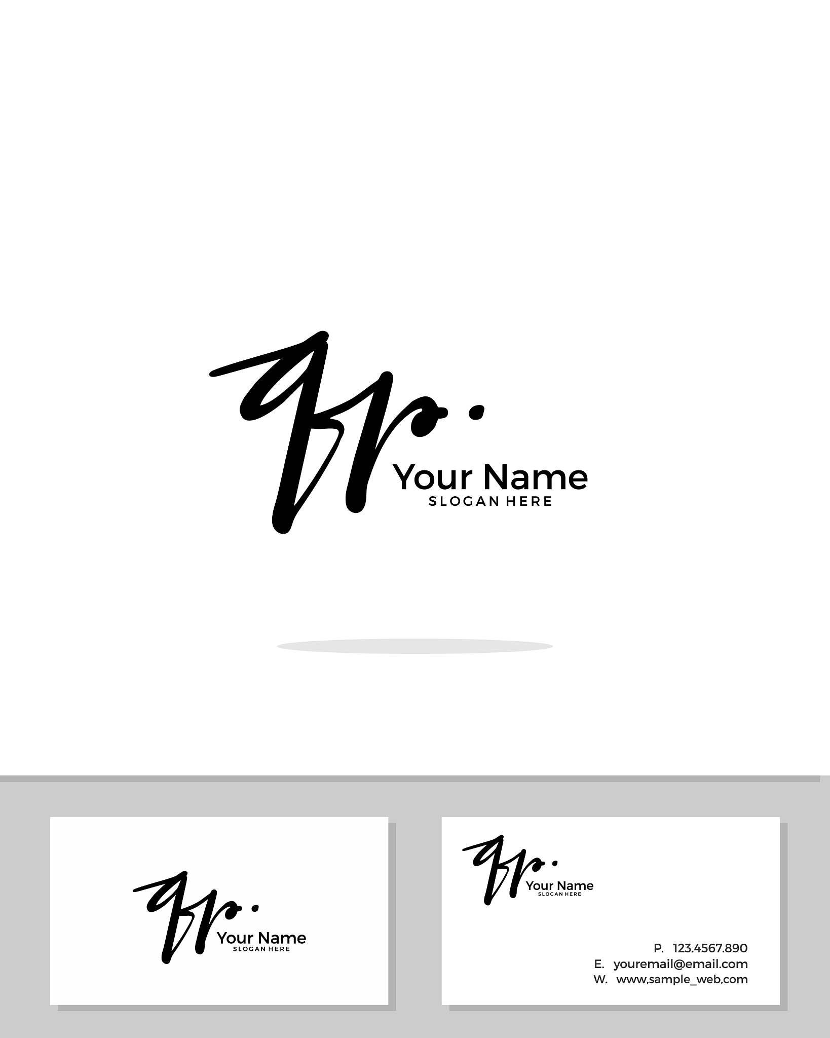 q p qp initial logo signature handwriting