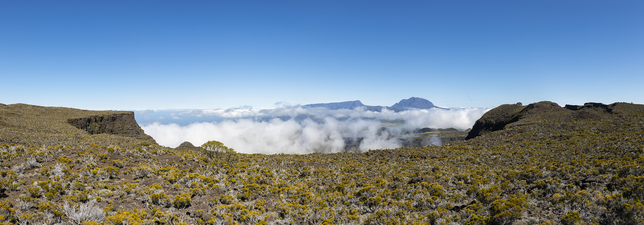 reunion, reunion national park, shield volcano piton de la fourn