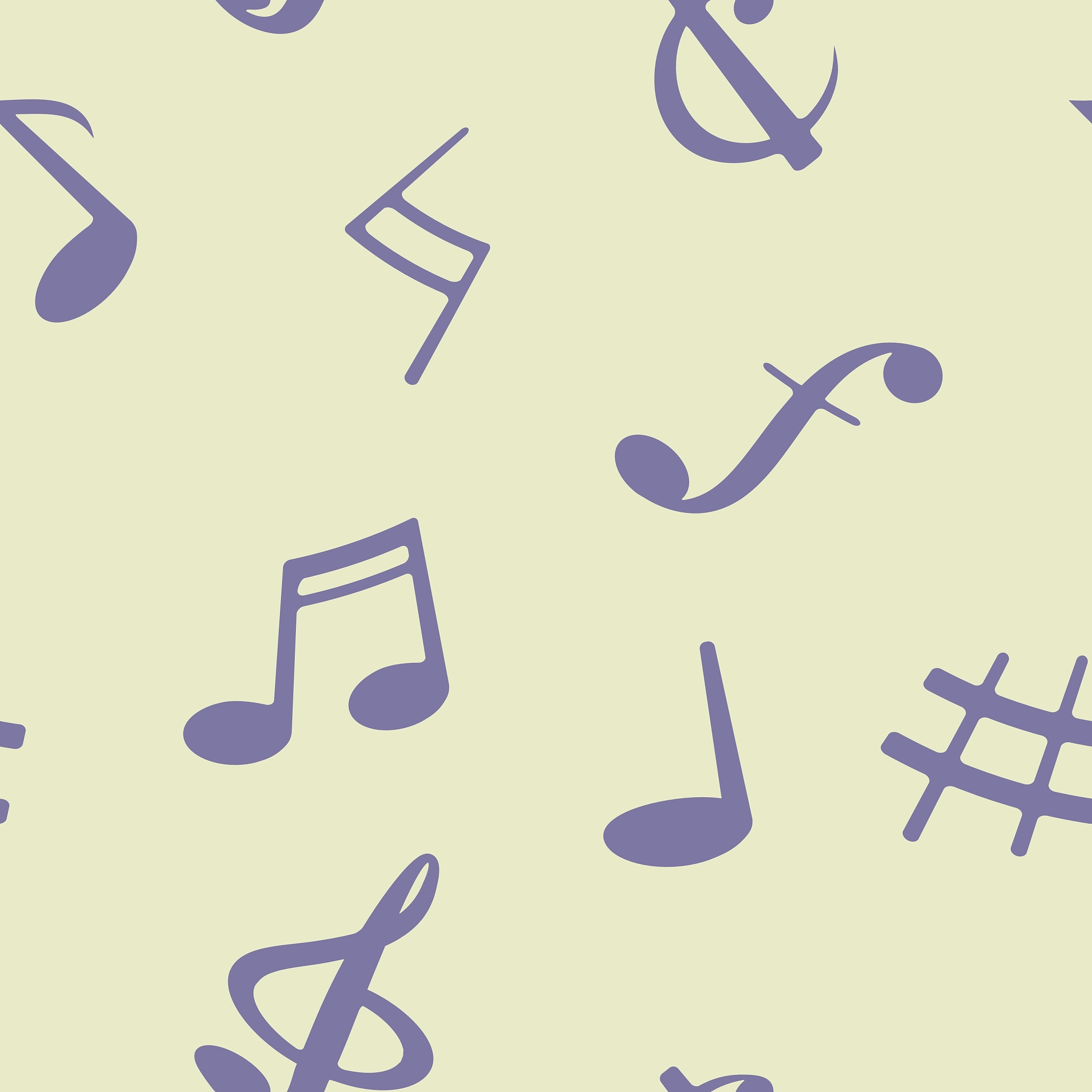 seamless background with musical notes