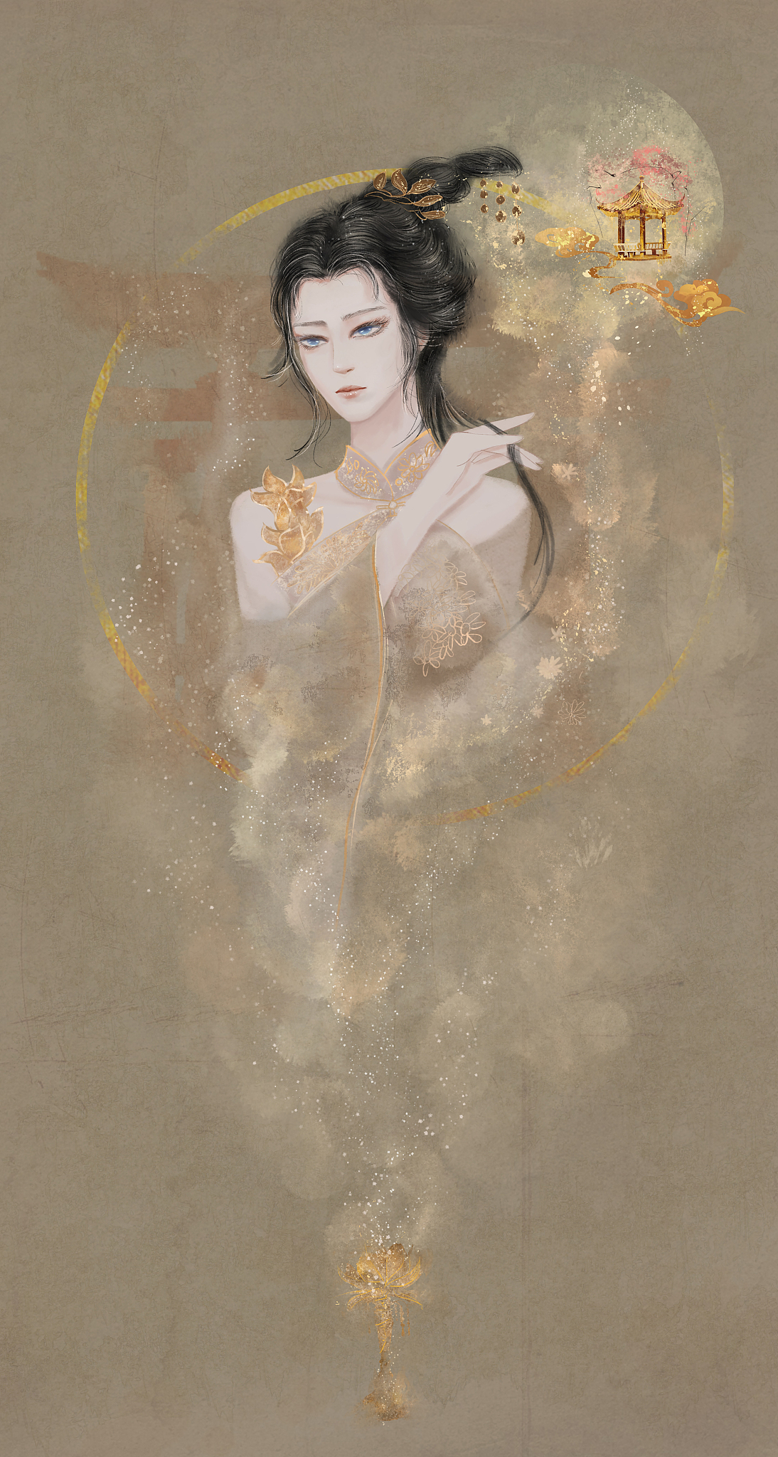 傲娇九尾狐降临仙境：古风插画设计