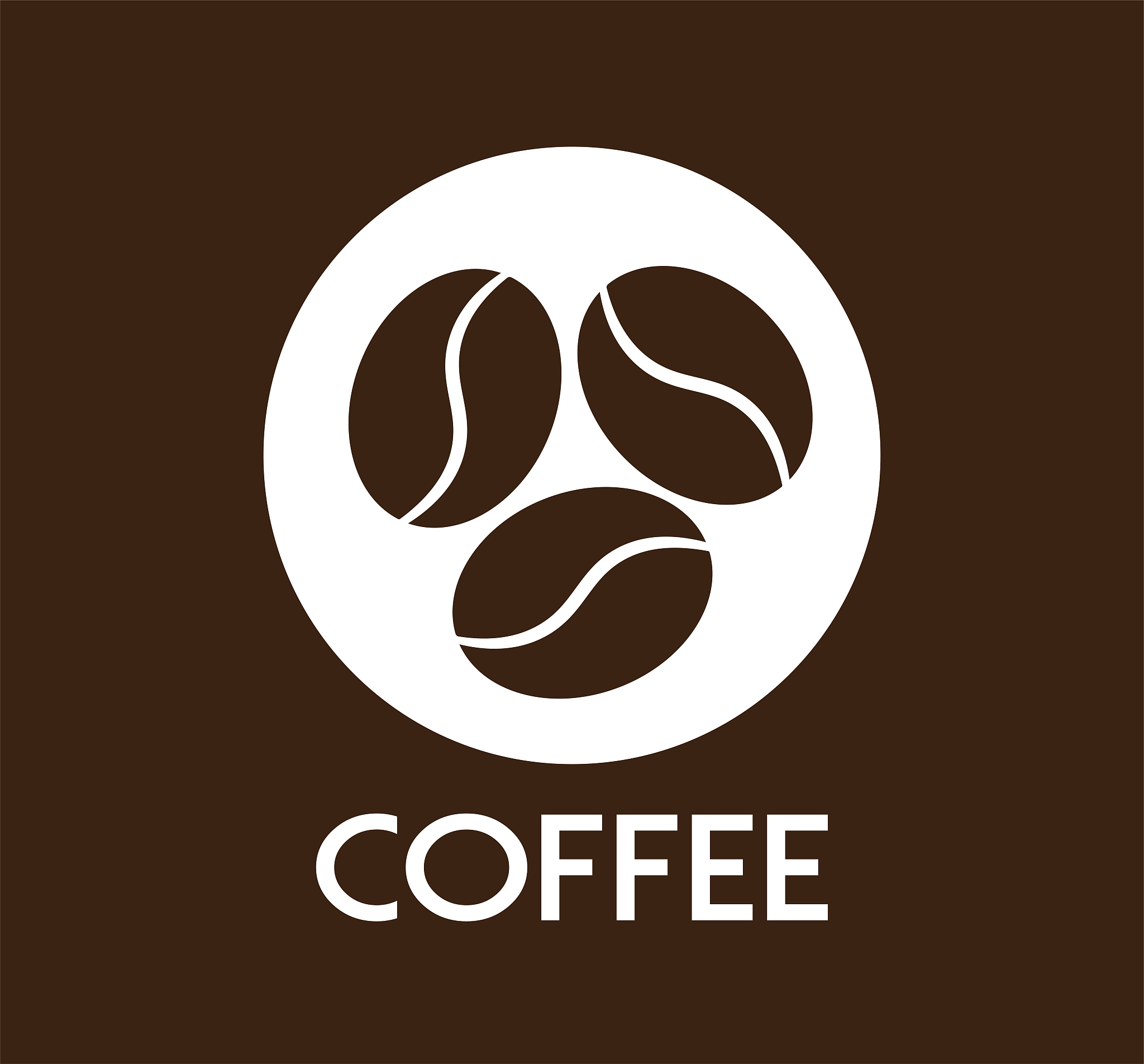 coffee bean icon, vector design