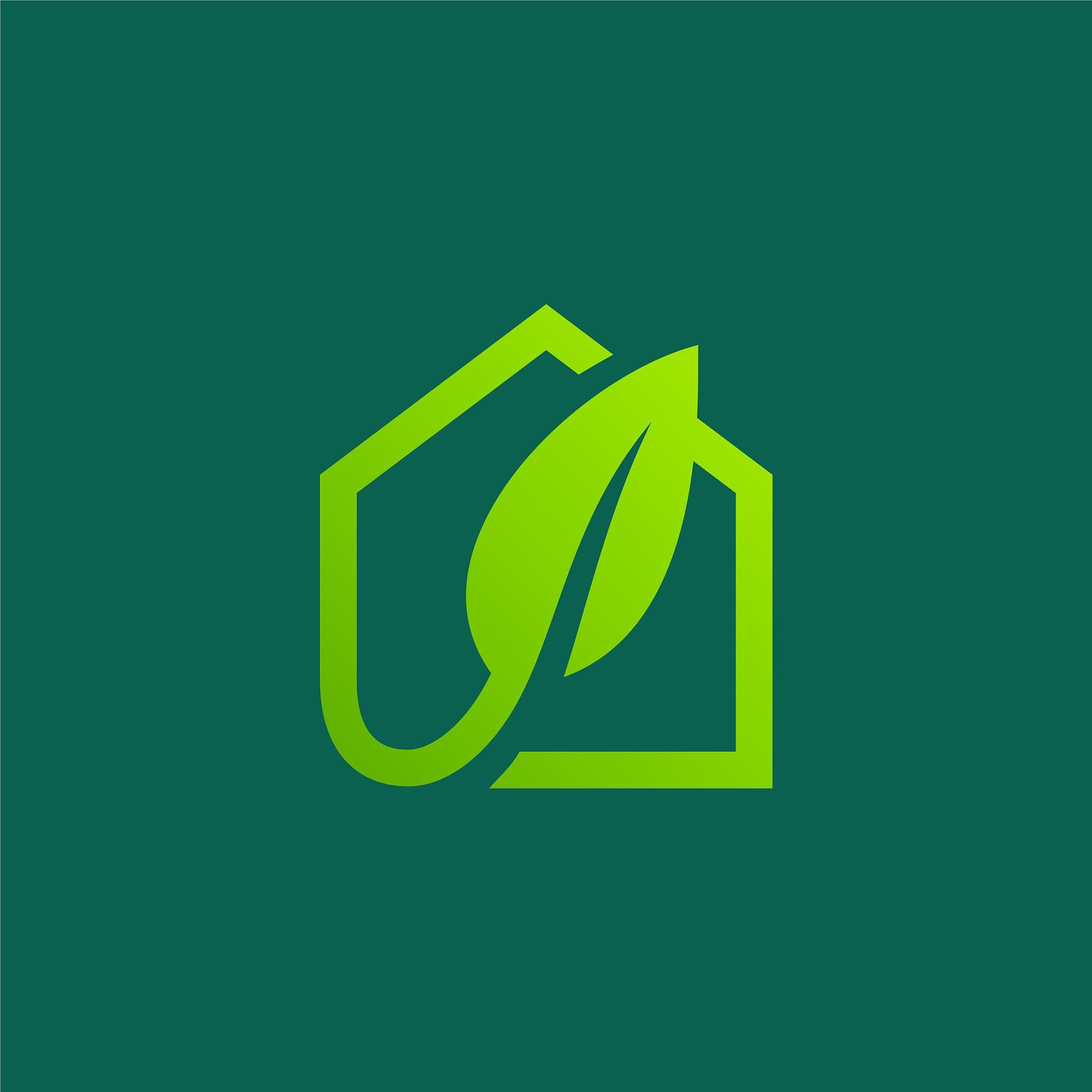 eco leaves house logo icon design template