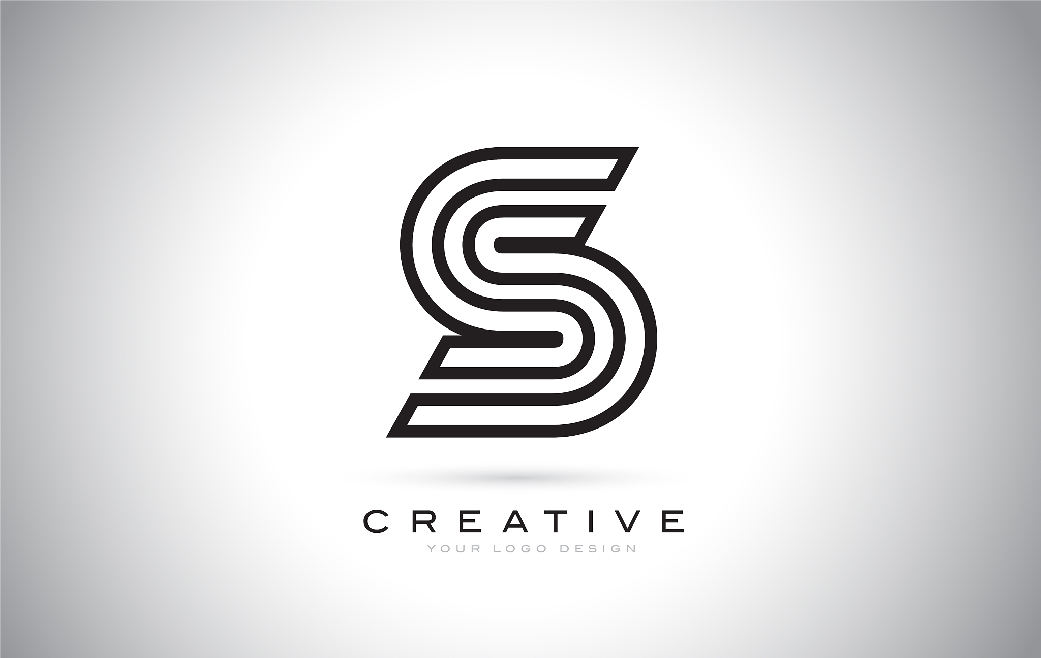 s letter monogram logo design modern s icon with