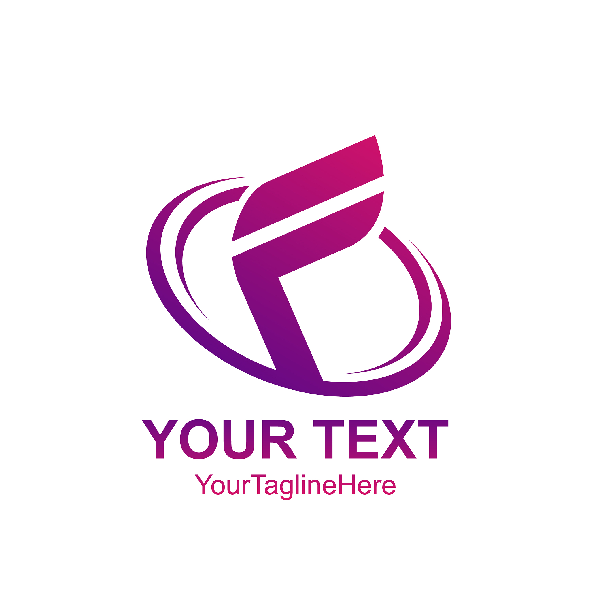 initial letter f logo template colorfull swoosh