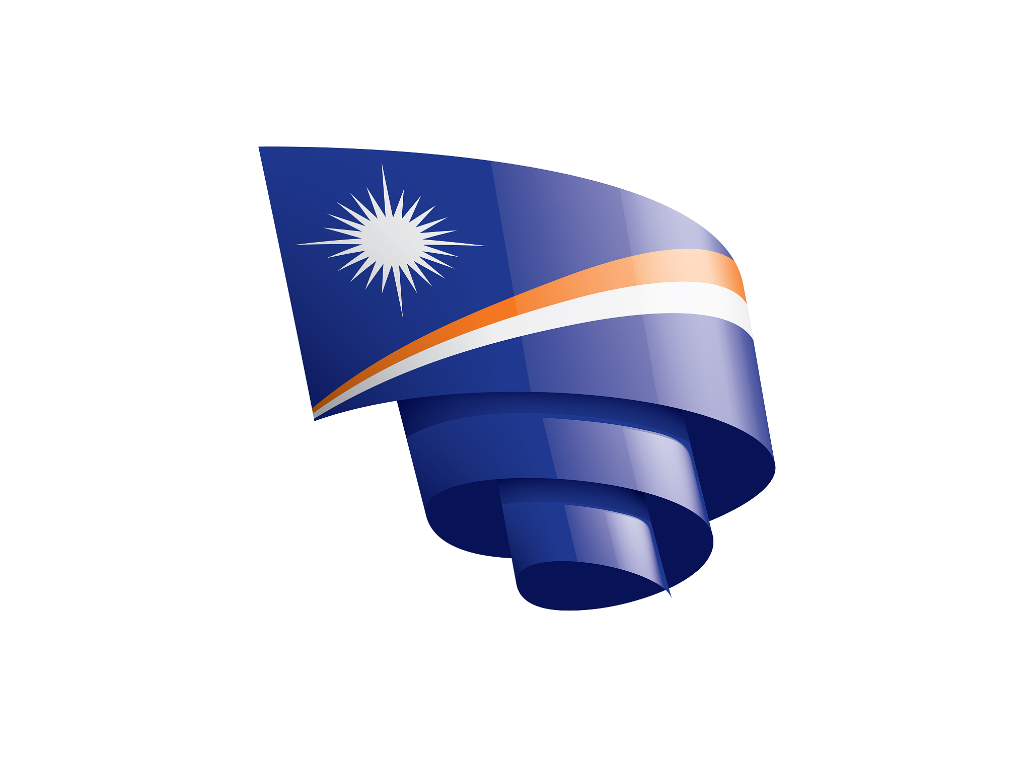 marshall islands flag, vector illustration on a white background