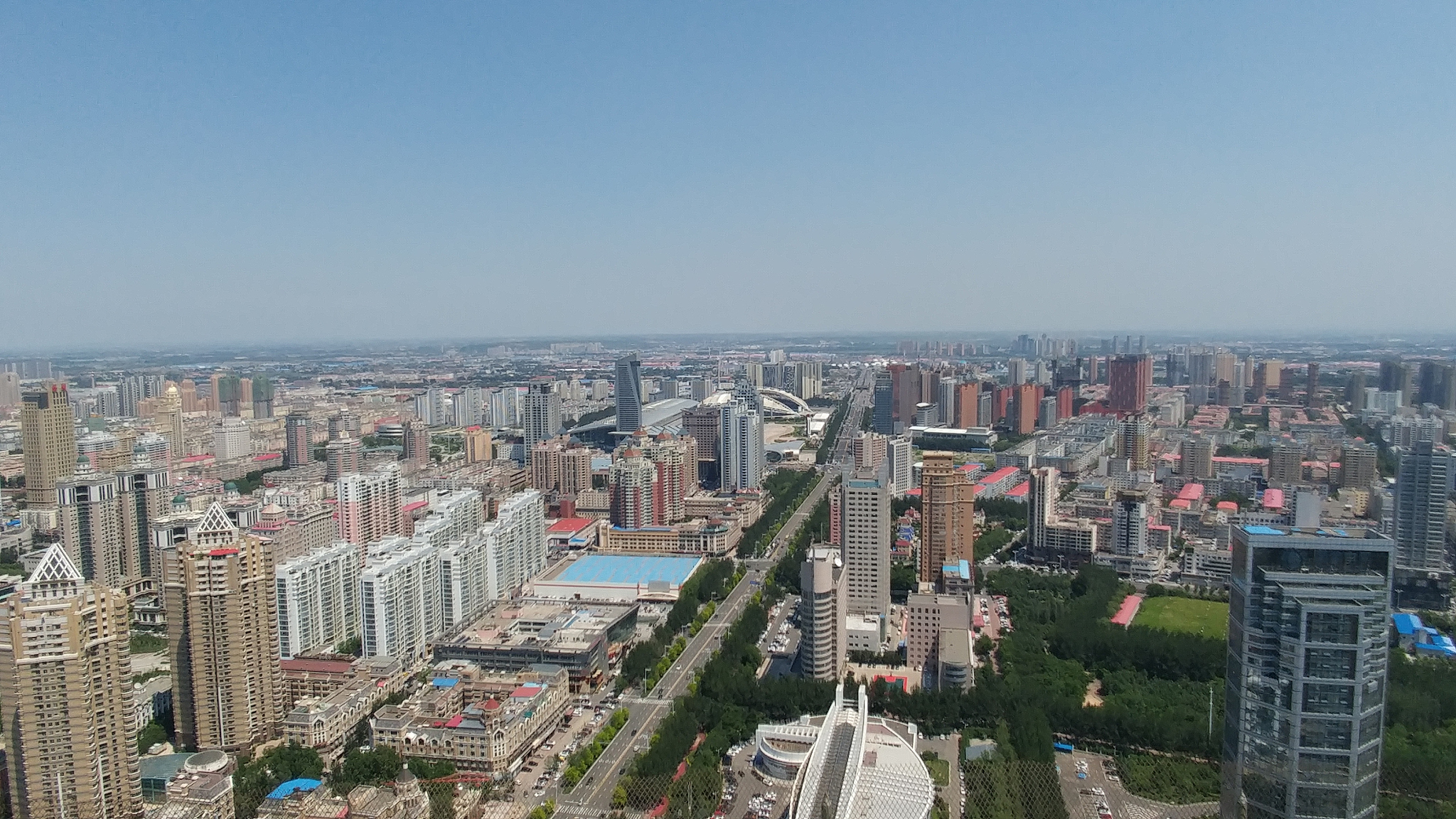 high angle view of cityscape