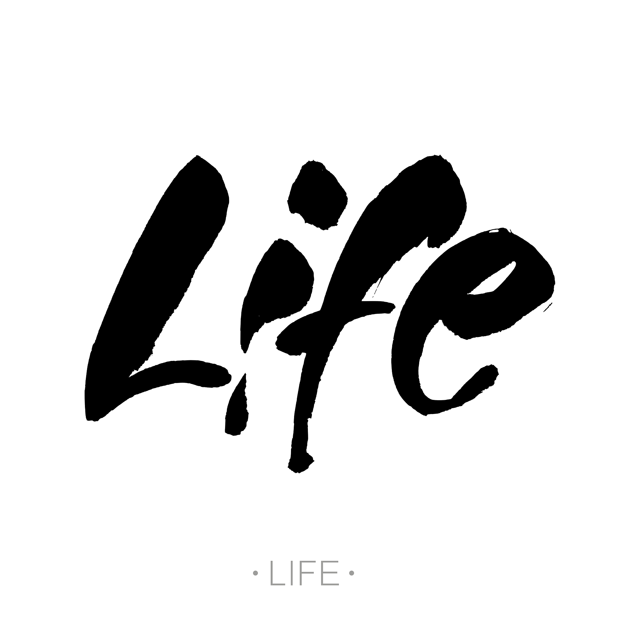 life lettering template