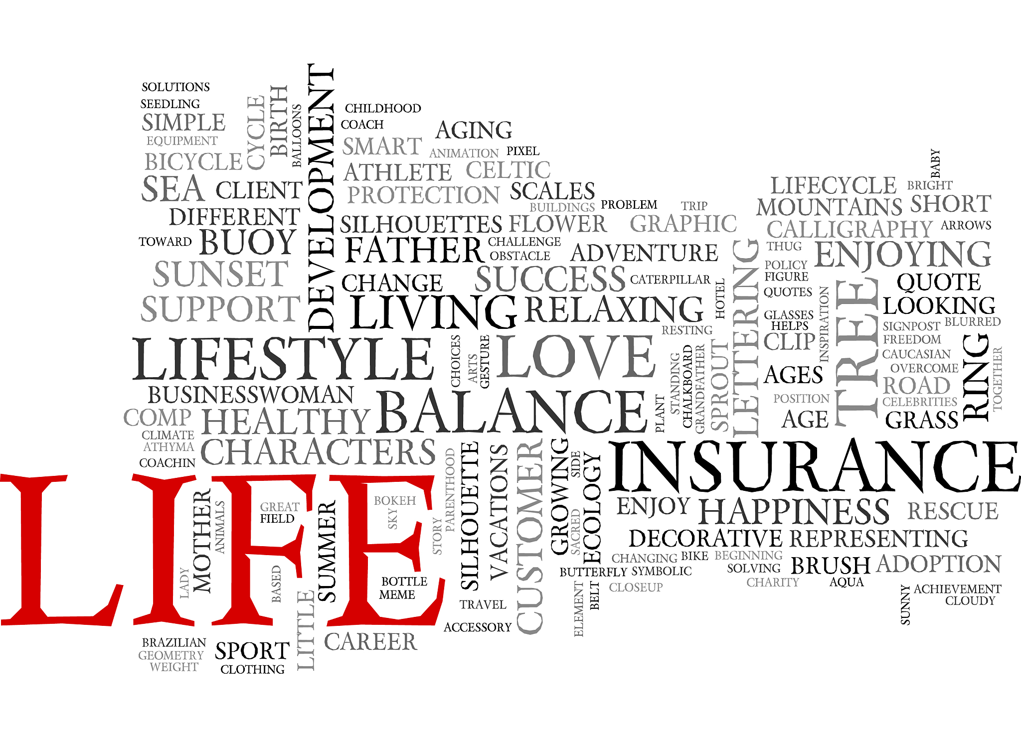 life word cloud concept