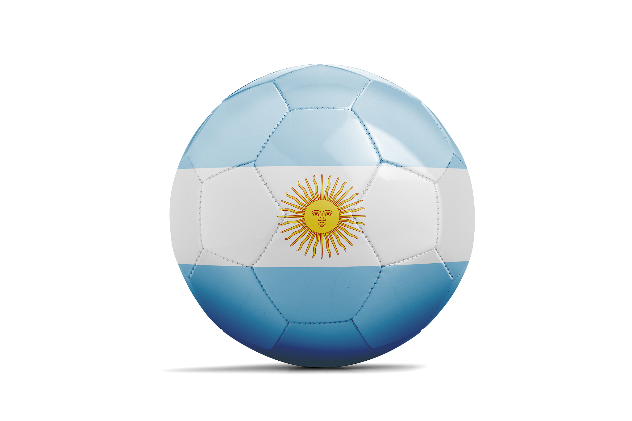 soccer balls with teams flags, brazil 2014. group f, argentina