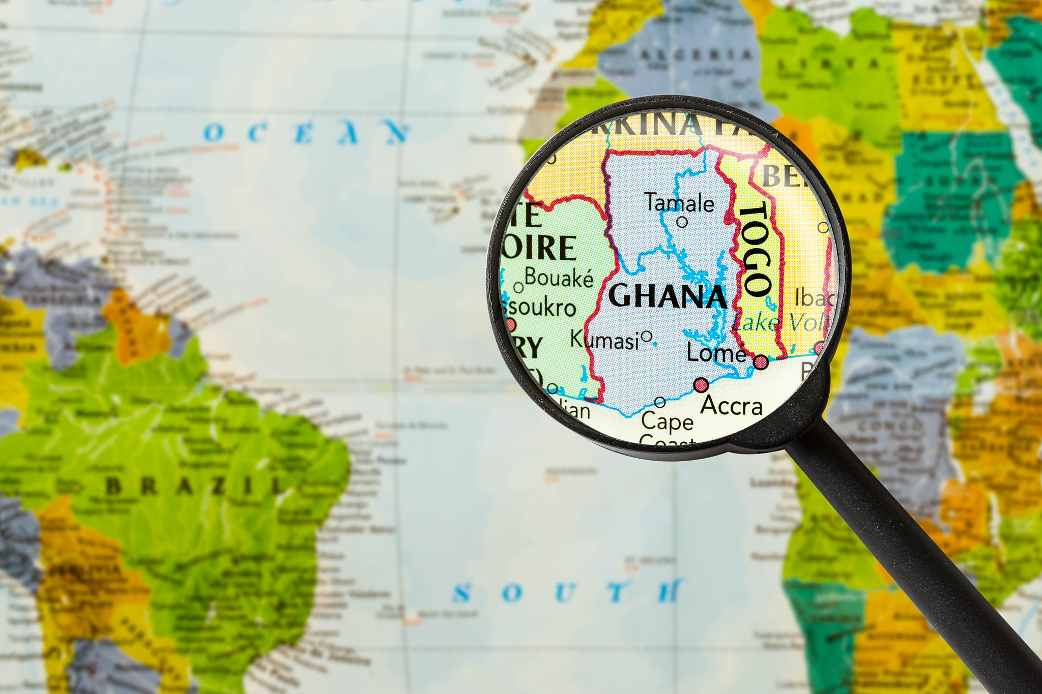 map of republic of ghana