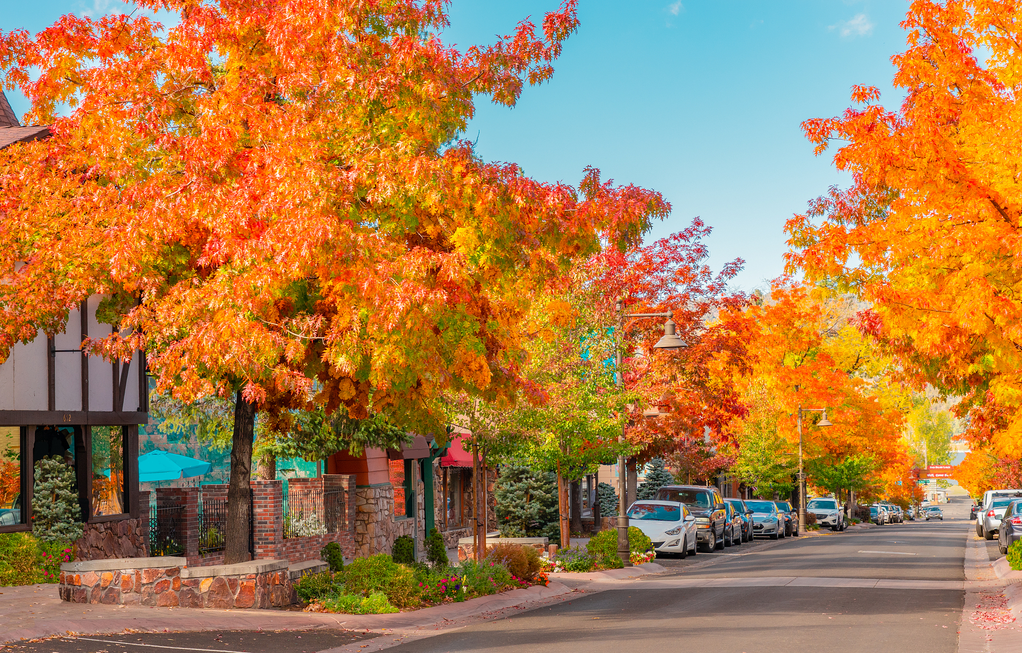 autumn village at  big bear lake, san bernardino, ca (p)