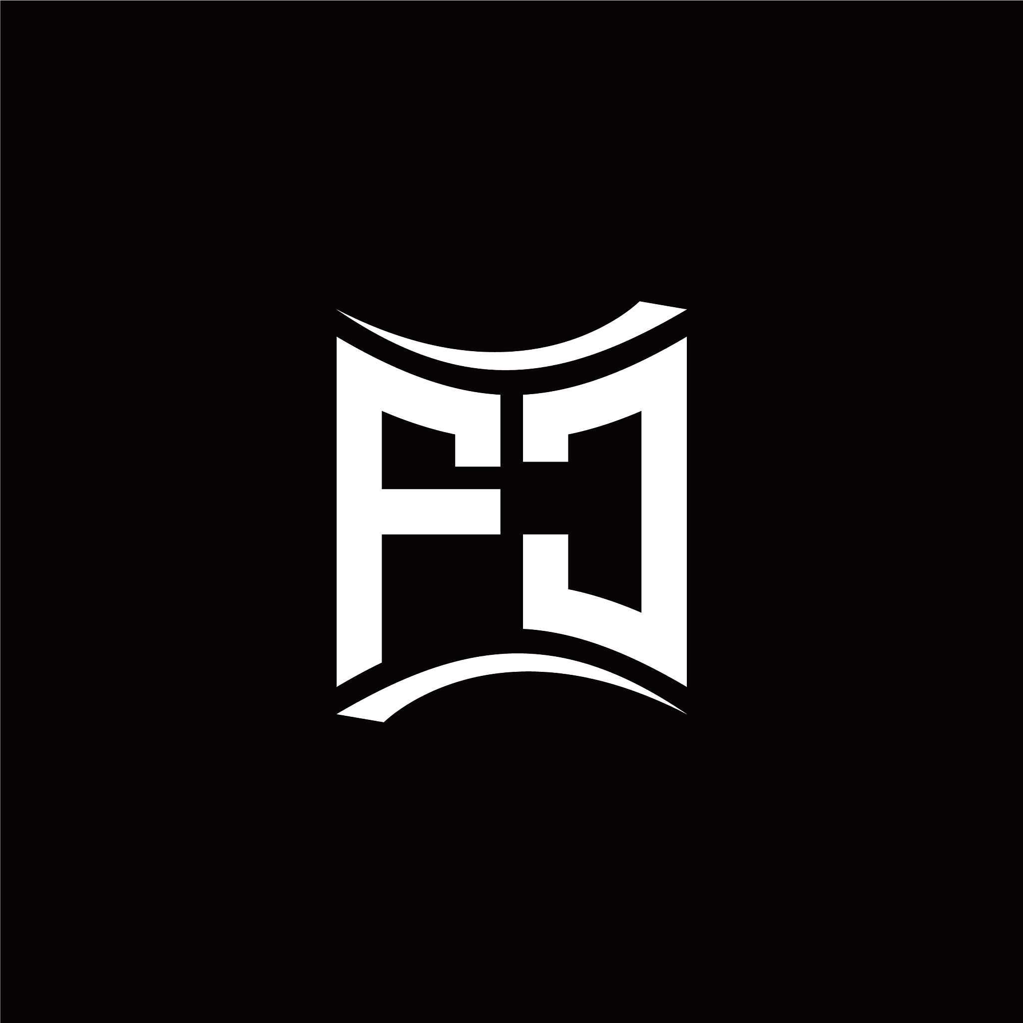 f j initial letter logo design modern template