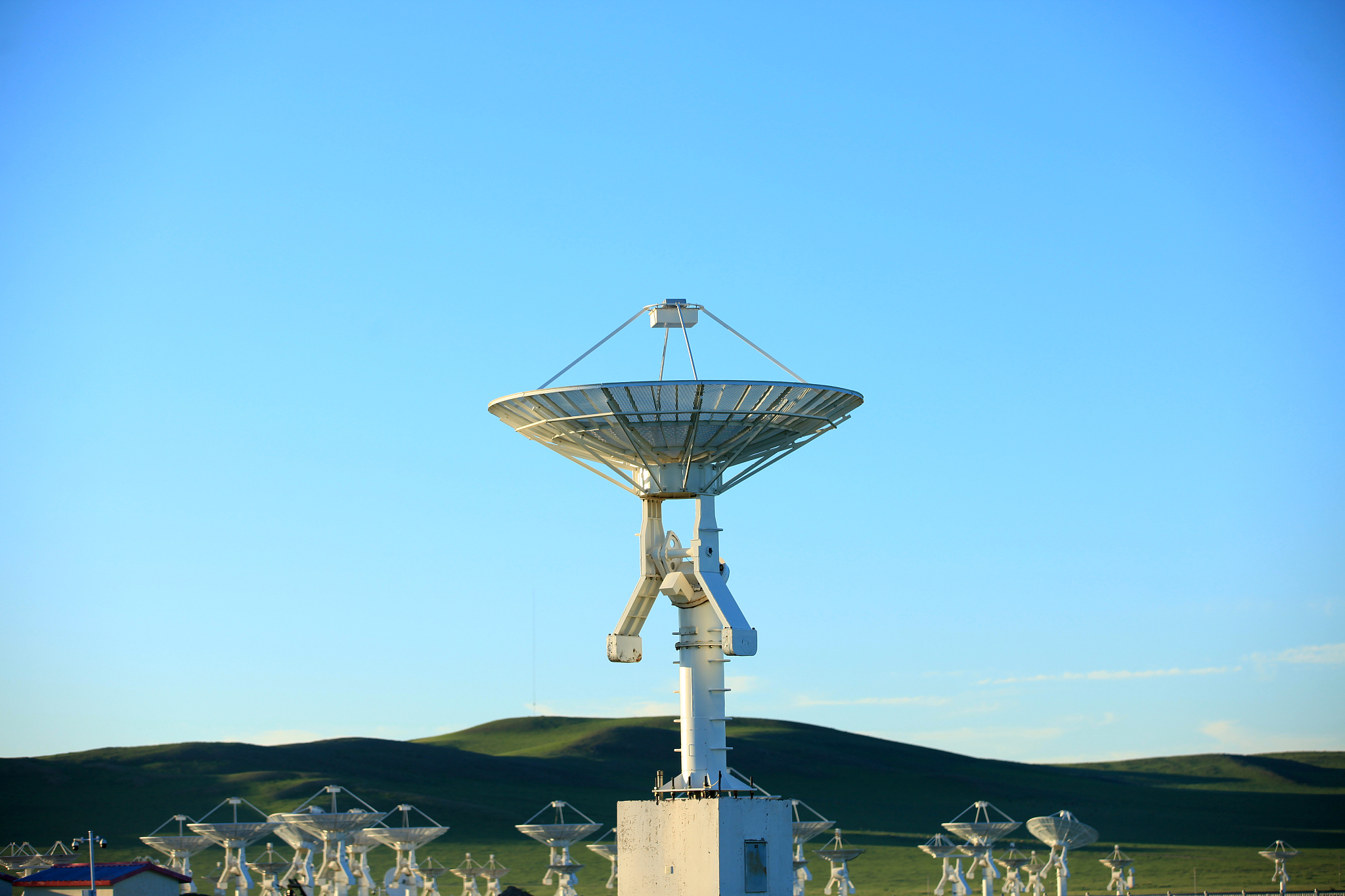 the observatory's radio telescope