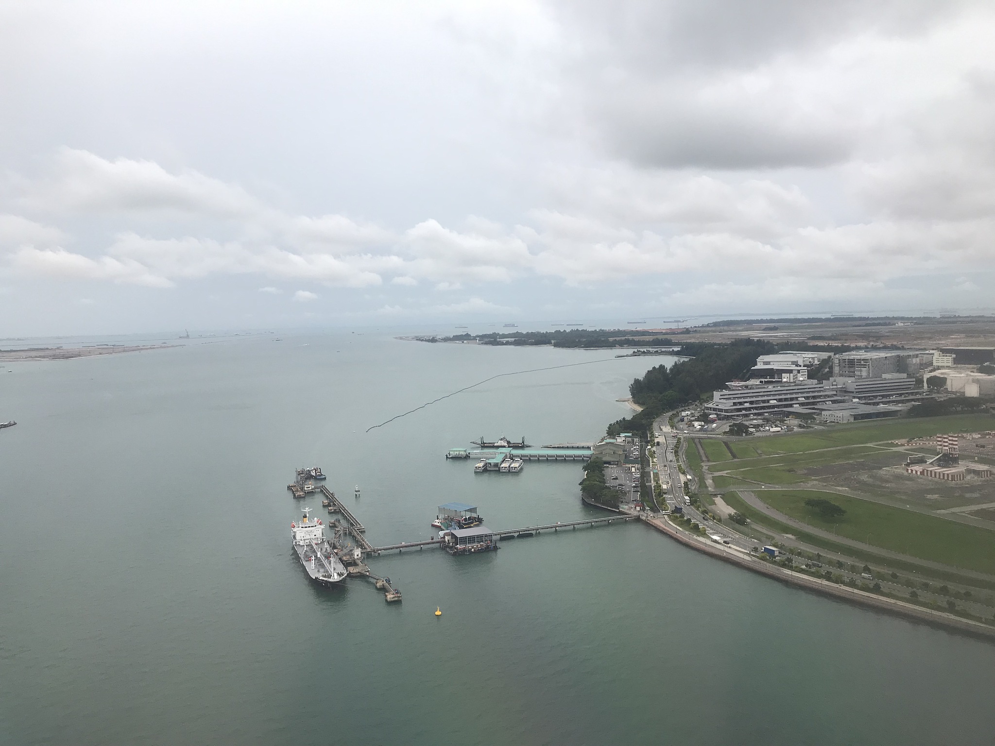 high angle view of sea against sky