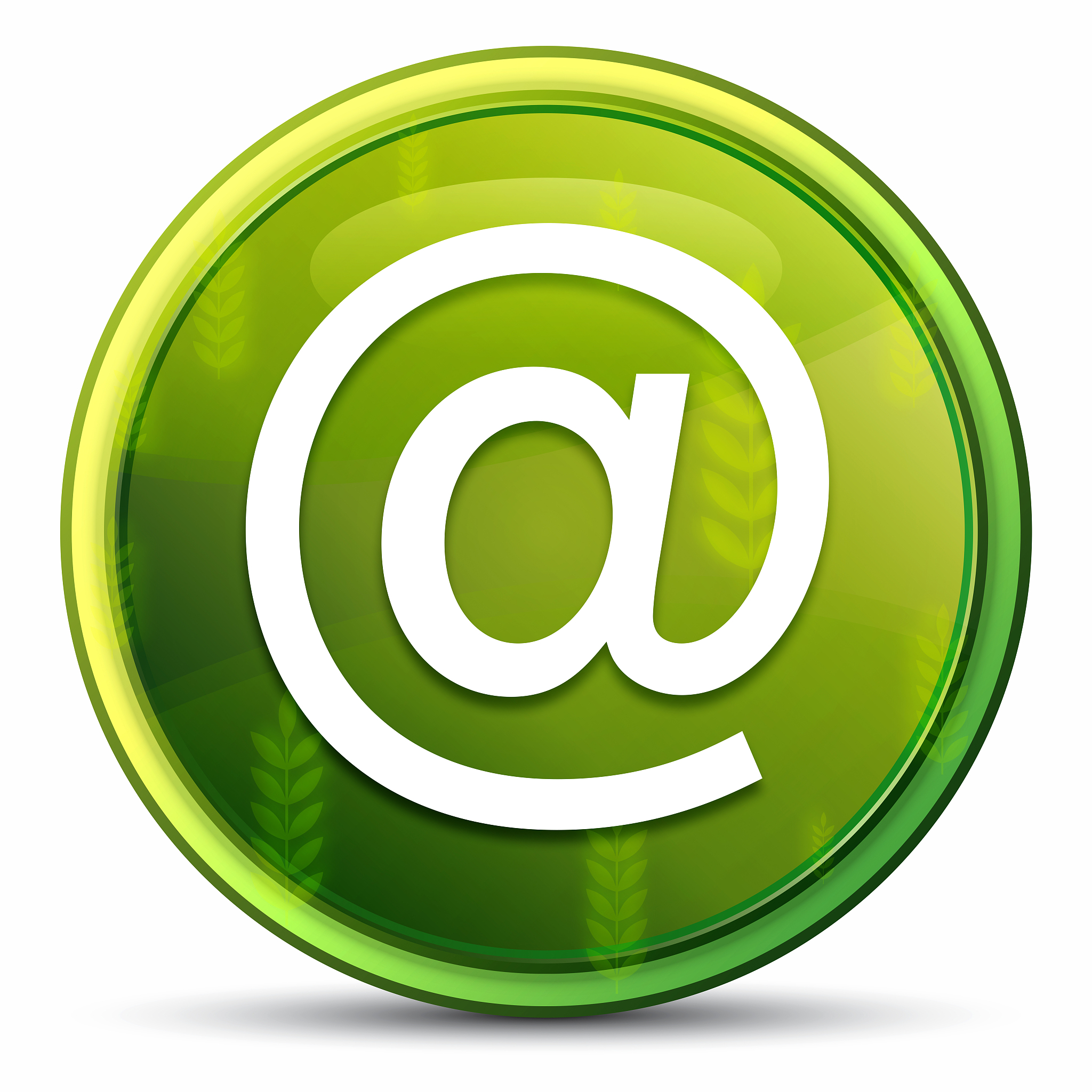 email address icon spring bright natural green round button illu