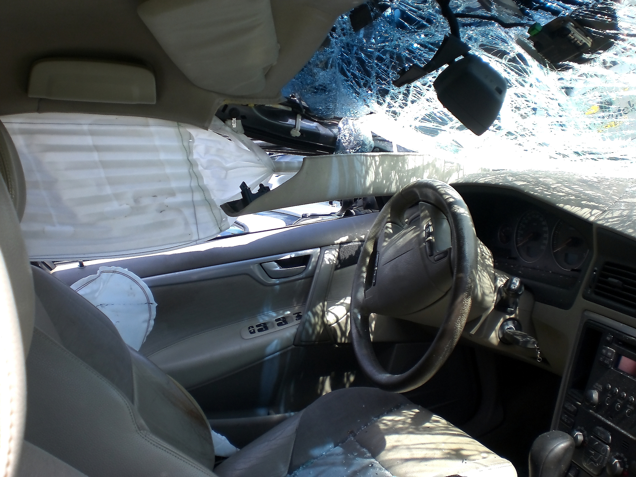 cracked glass airbag deployed