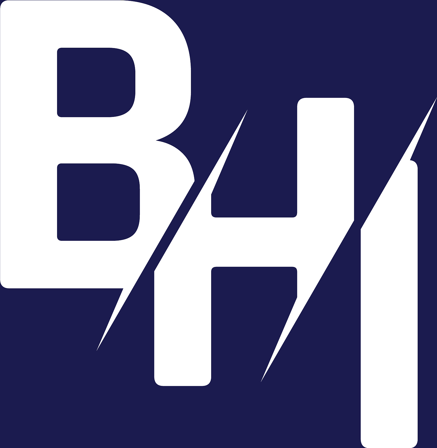 monogram letters initial logo design bhi