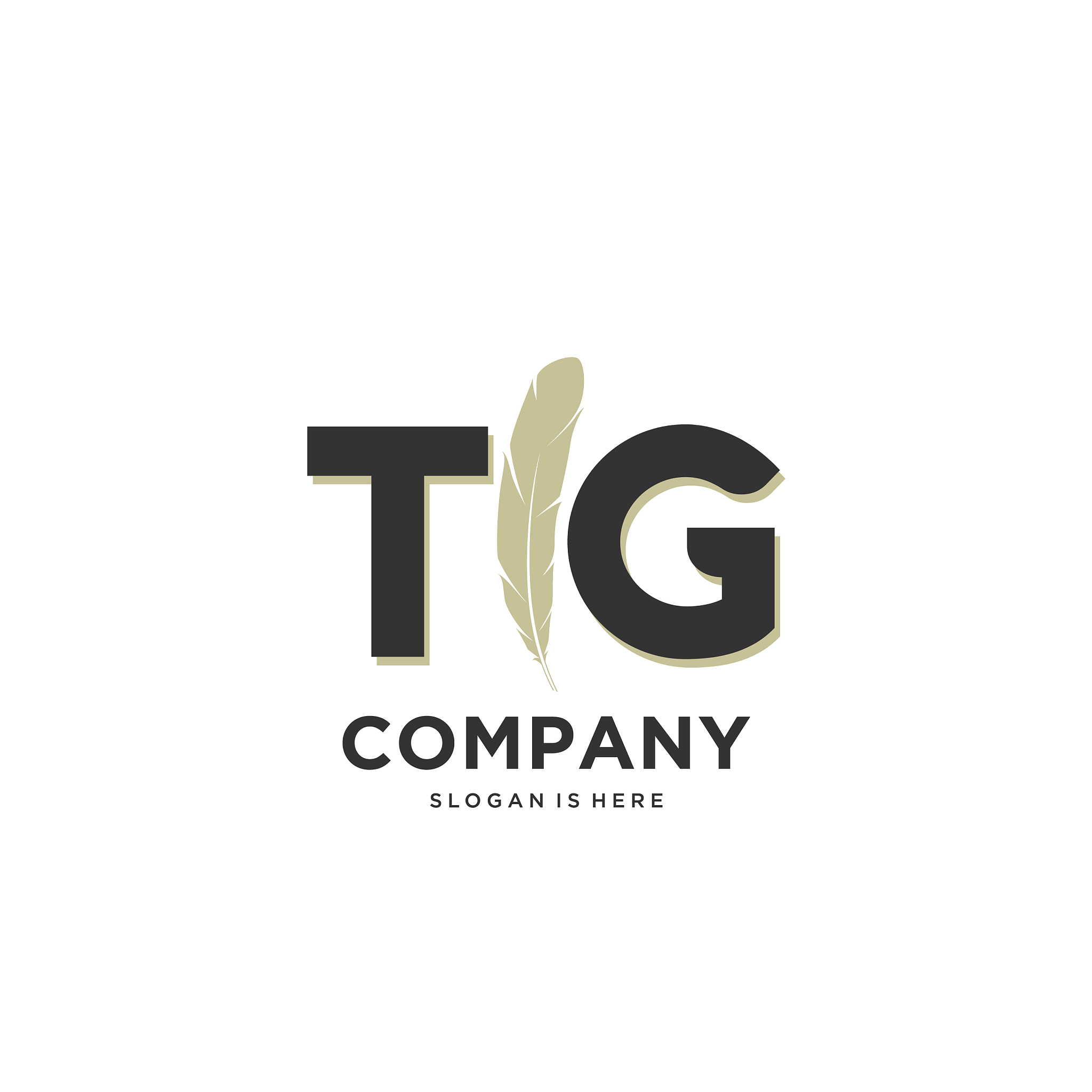 initial tg letter unique attractive creative