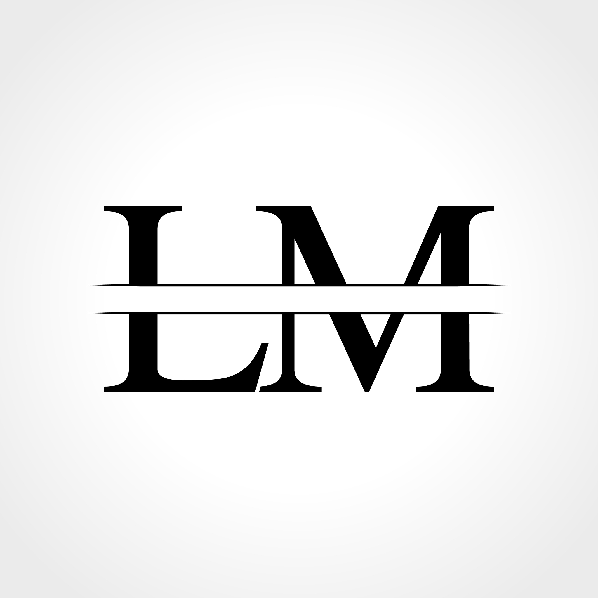 initial lm letter logo design template abstract