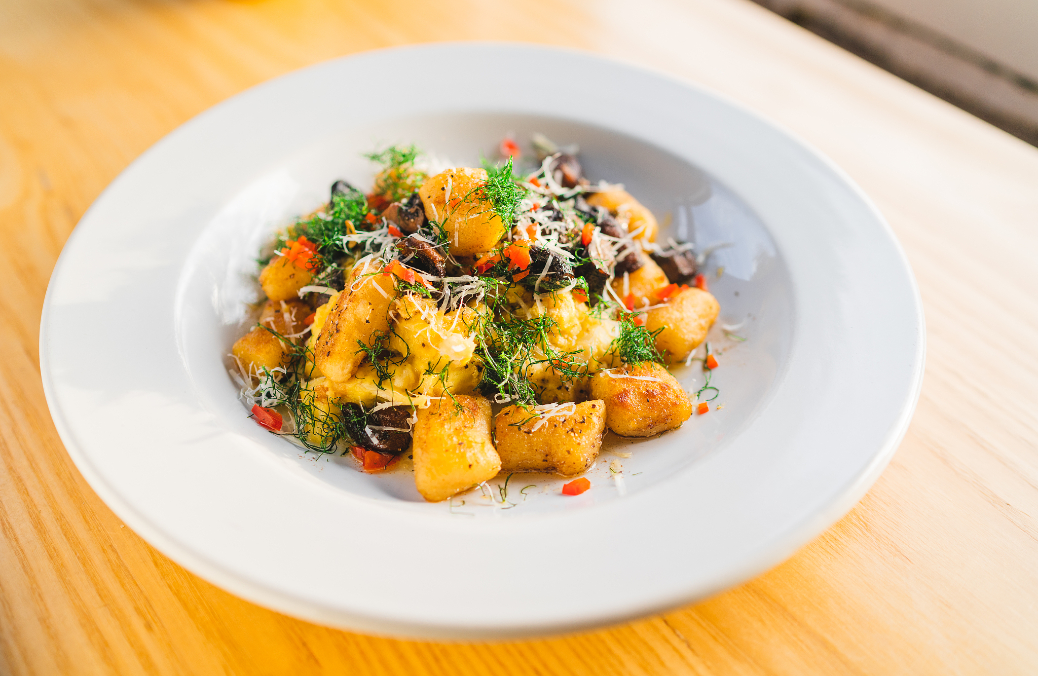 homemade gnocchi with fennel